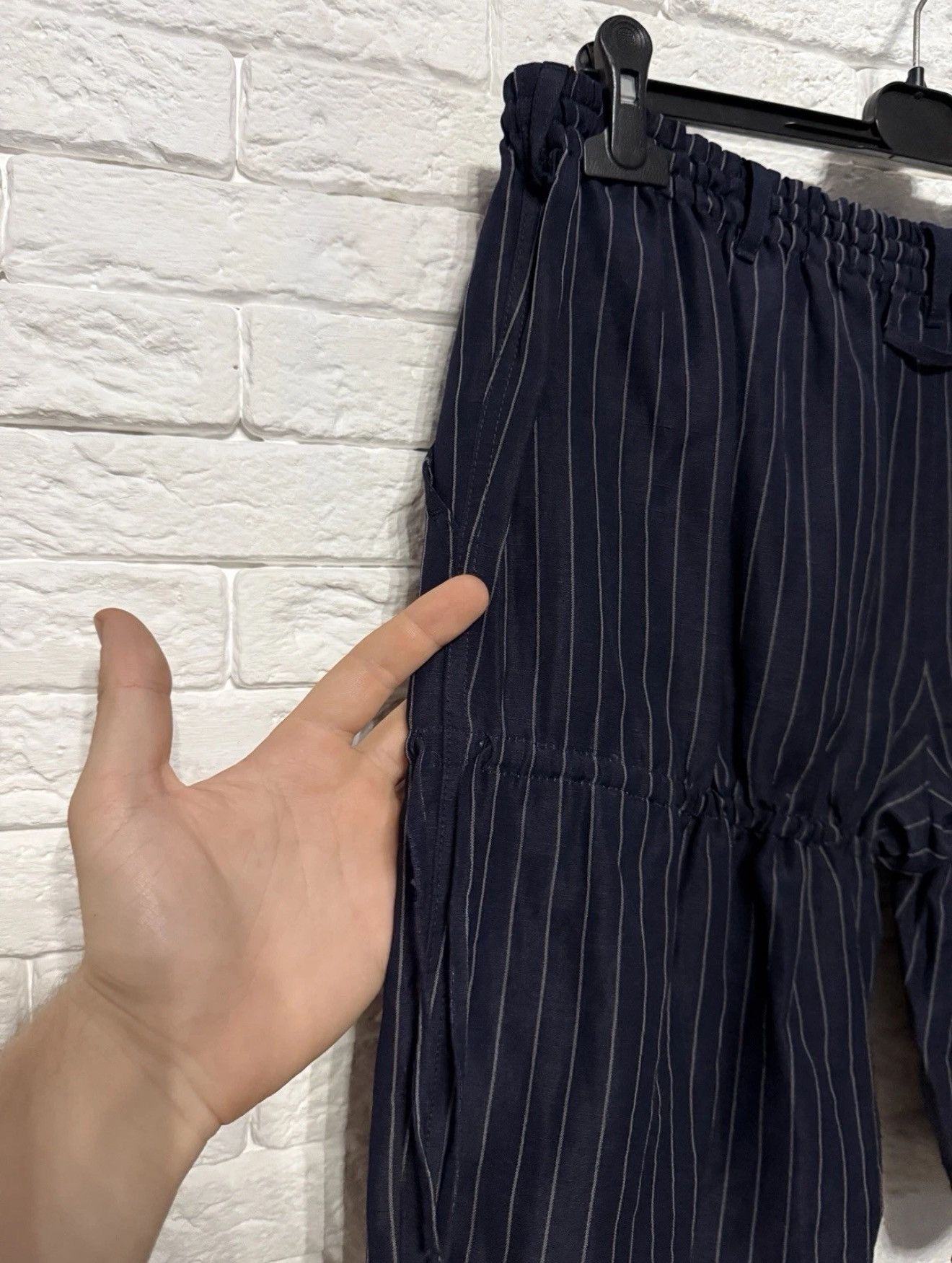 Jean Paul Gaultier RRP€720 Jean Paul Gaultier Femme Striped Linen Shorts New Size 28" / US 6 / IT 42 - 10 Thumbnail