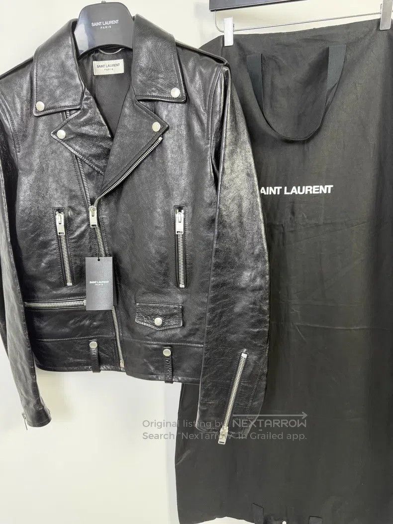 Saint Laurent Paris Saint Laurent Paris Black leather biker jacket Size US S / EU 44-46 / 1 - 3 Thumbnail
