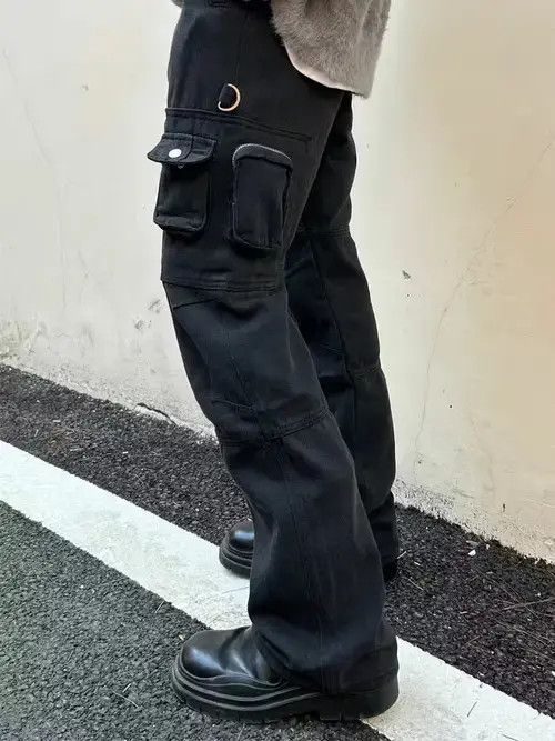Jean flared tactical utility cargo pants Size US 32 / EU 48 - 4 Thumbnail