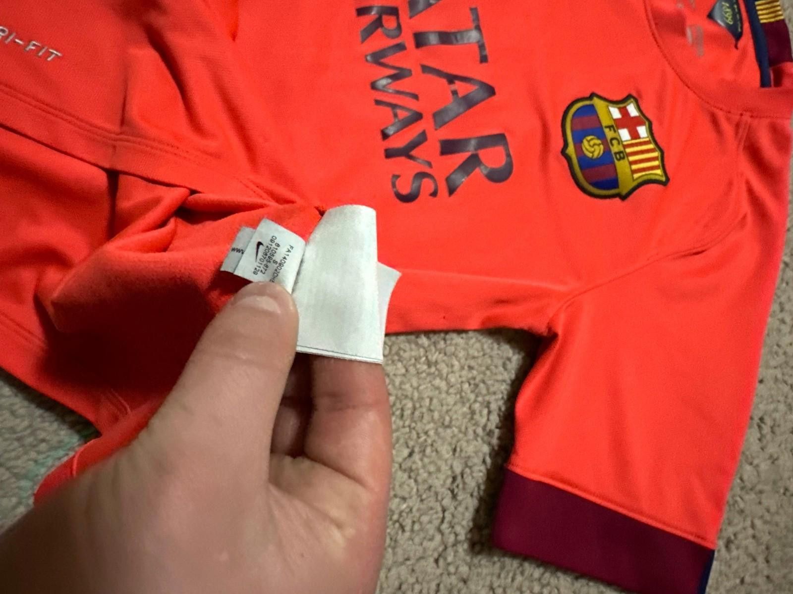 Nike BARCELONA 2014 FOOTBALL SHIRT SOCCER JERSEY NIKE MESSI #10 Size US S / EU 44-46 / 1 - 7 Thumbnail