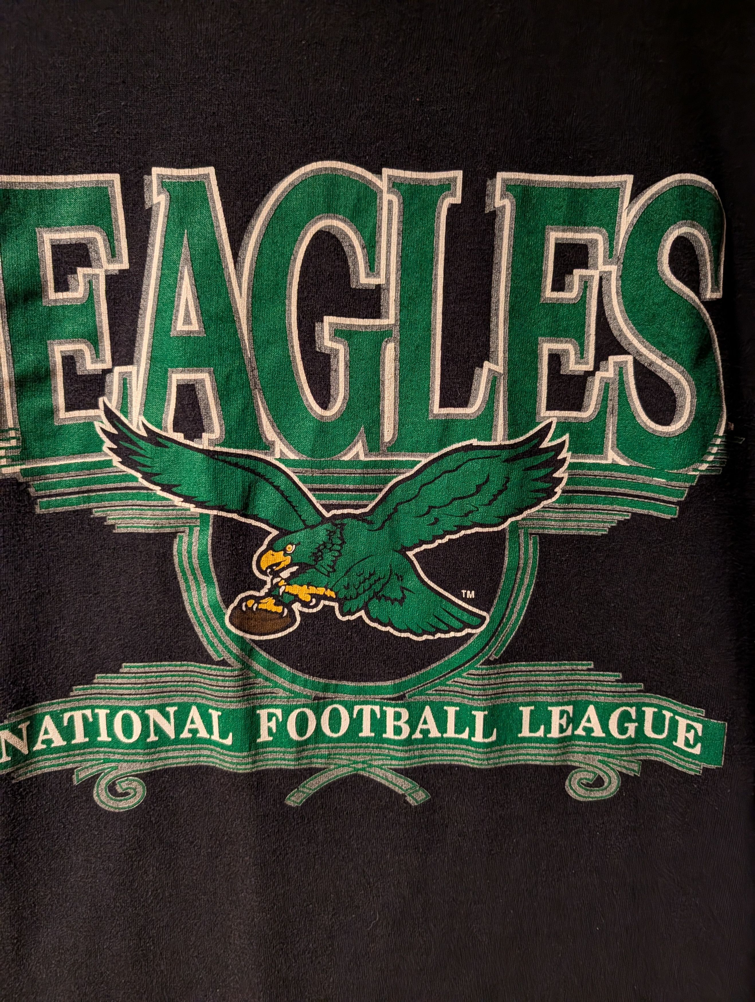 NFL Vintage 90s Philadelphia Eagles NFL Football Jostens T-Shirt Size US L / EU 52-54 / 3 - 2 Thumbnail