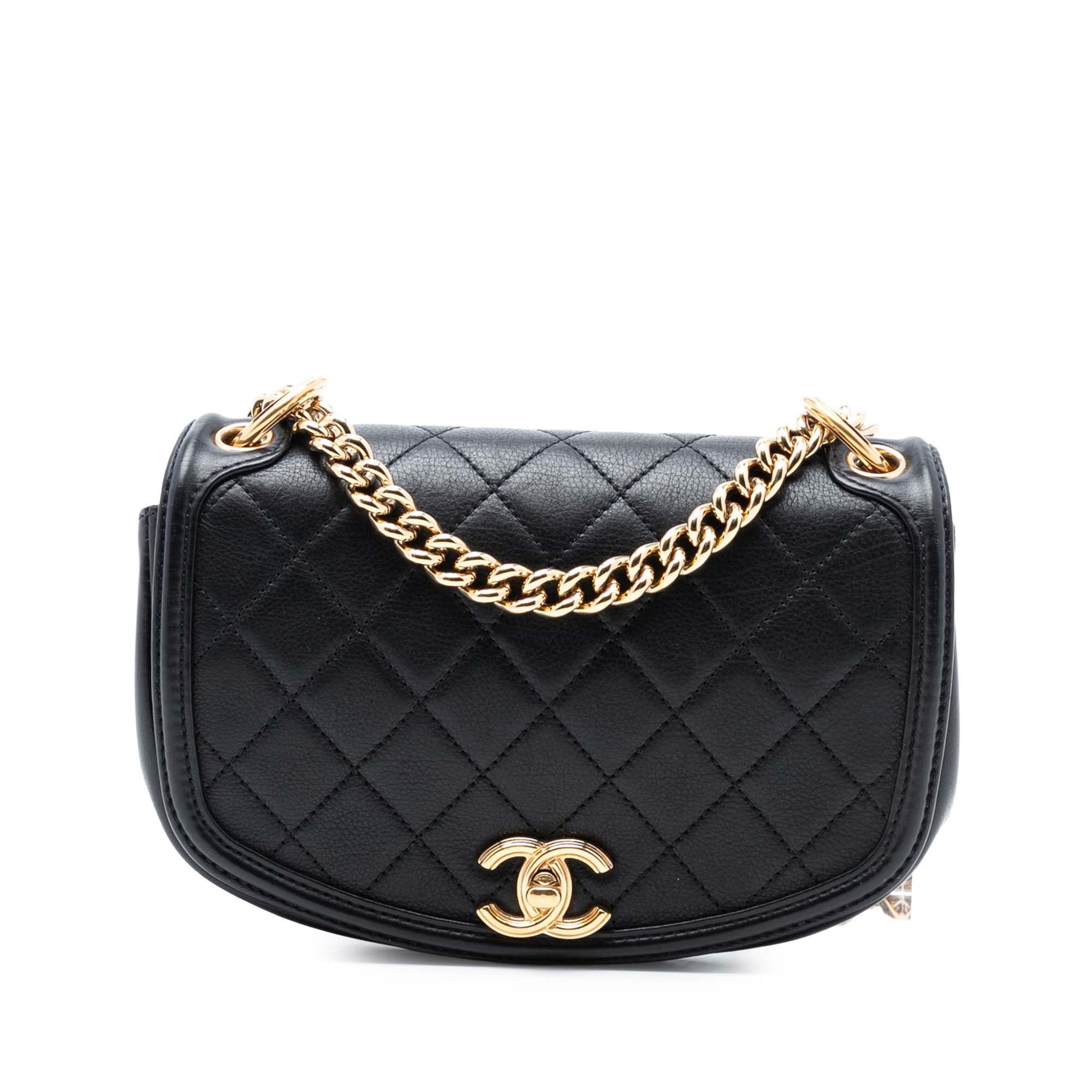 Small Quilted Calfskin Underline Flap