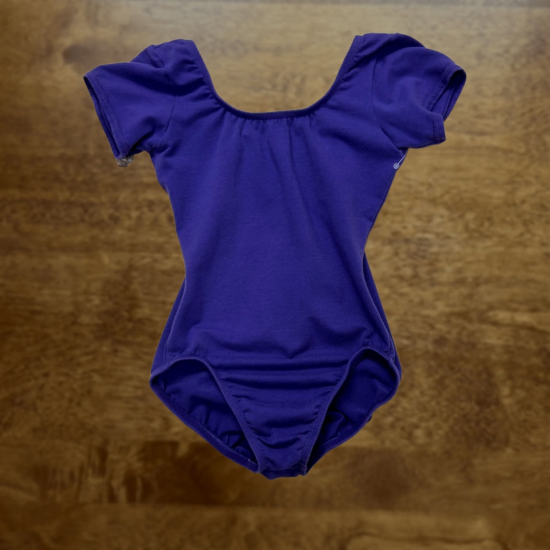 Vintage M Stevens Bodysuit Womens Small Purple Short Sleeve Scoop Neck Dancewear Leotard Size S / US 4 / IT 40 - 1 Thumbnail