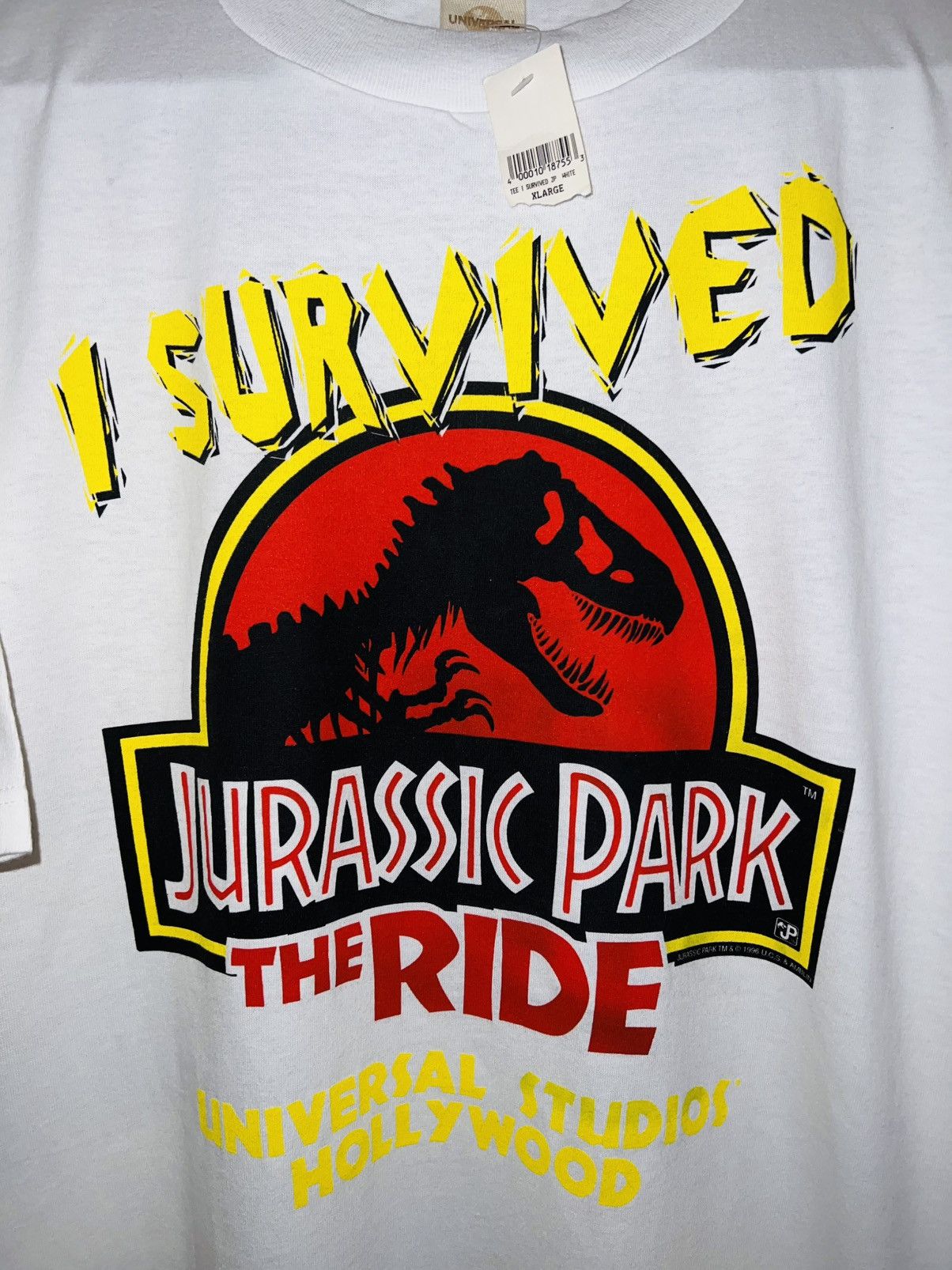 Universal Studios VTG UNIVERSAL STUDIOS 1990's Jurassic Park T-shirt XL ‘96 Size US XL / EU 56 / 4 - 9 Thumbnail