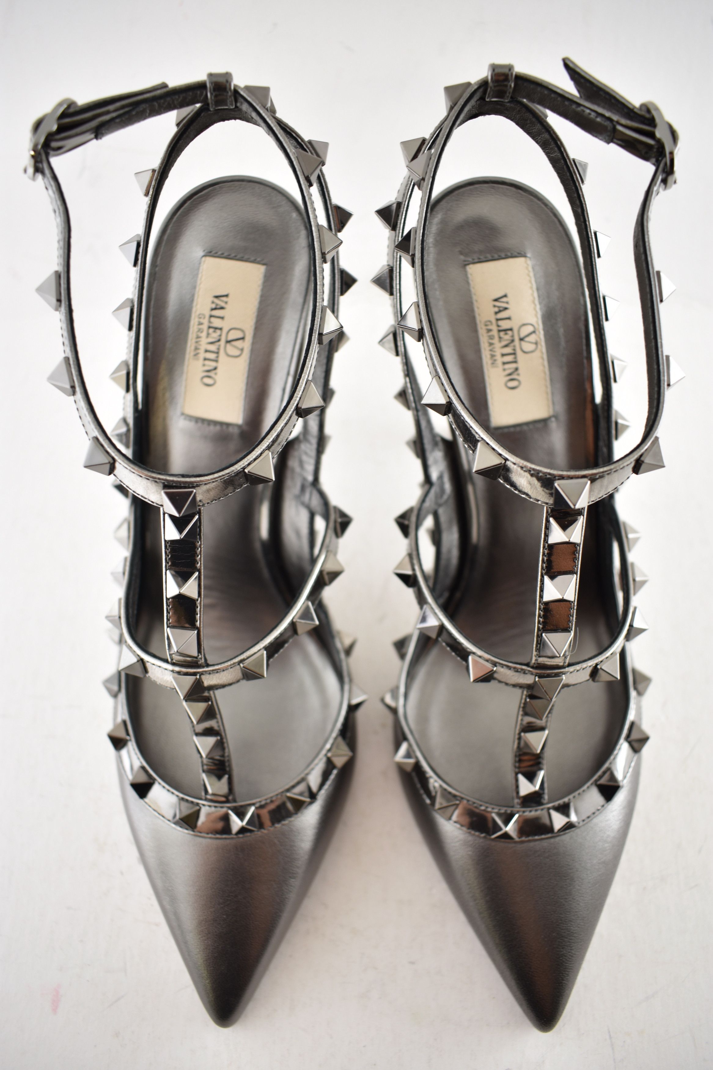 Valentino Rockstud 100mm Anthracite Grey Heel Pump 40