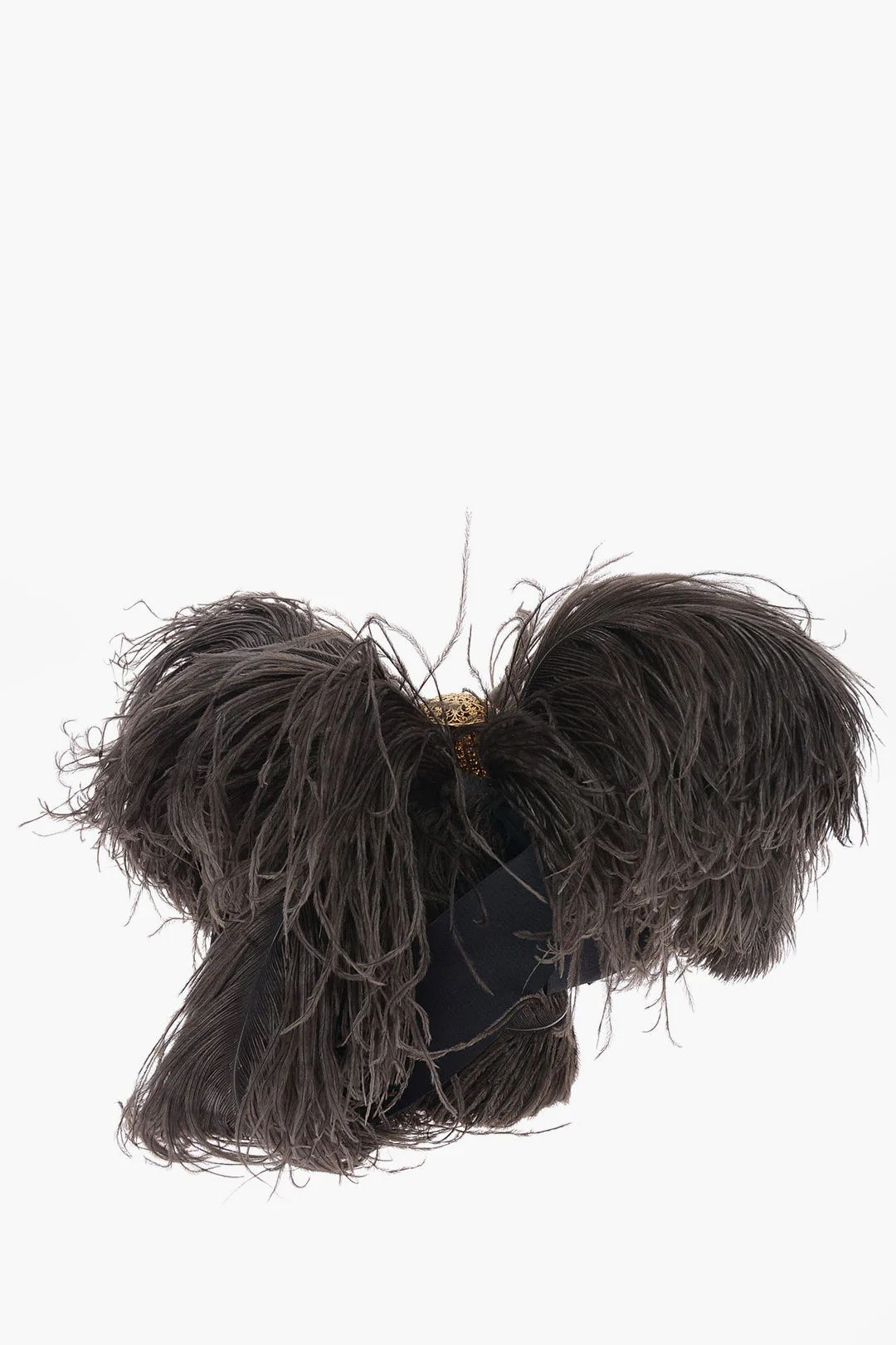 Balenciaga og1mm0326 Size: OS / Ostrich Feather Handbag in Brown Size ONE SIZE - 2 Thumbnail