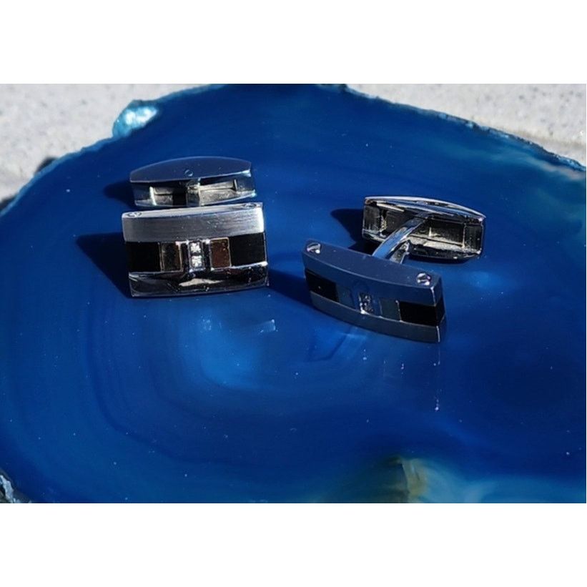 Designer Vintage Diamond Stainless Steel Titanium 18k Gold Cufflinks Size ONE SIZE - 11 Thumbnail