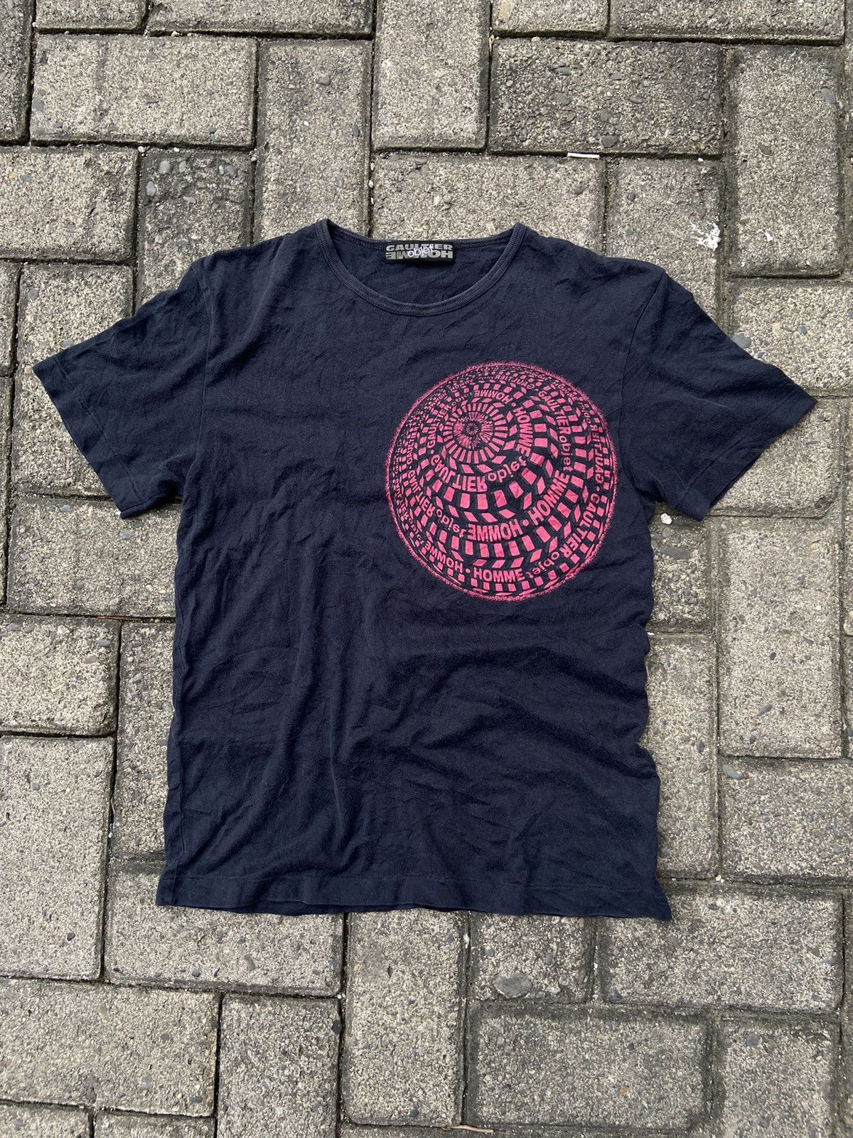 image of Vintage Gaultier Homme Objet Tee in Navy, Men's (Size Medium)