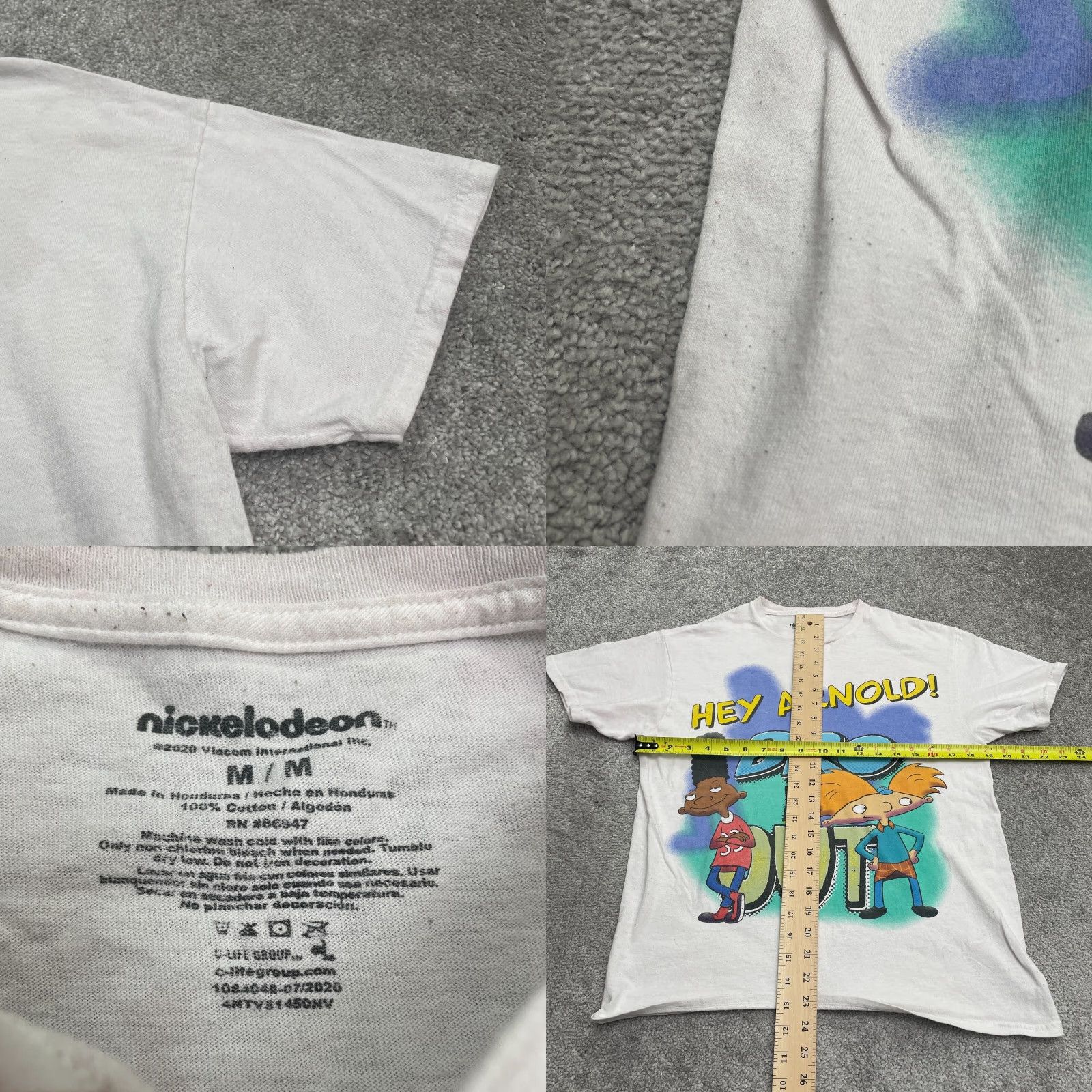 Nickelodeon VINTAGE Nickelodeon Hey Arnold Bro It Out T-Shirt Women M White Graphic 90s Cartoon Retro Shirt Size M / US 6-8 / IT 42-44 - 8 Thumbnail