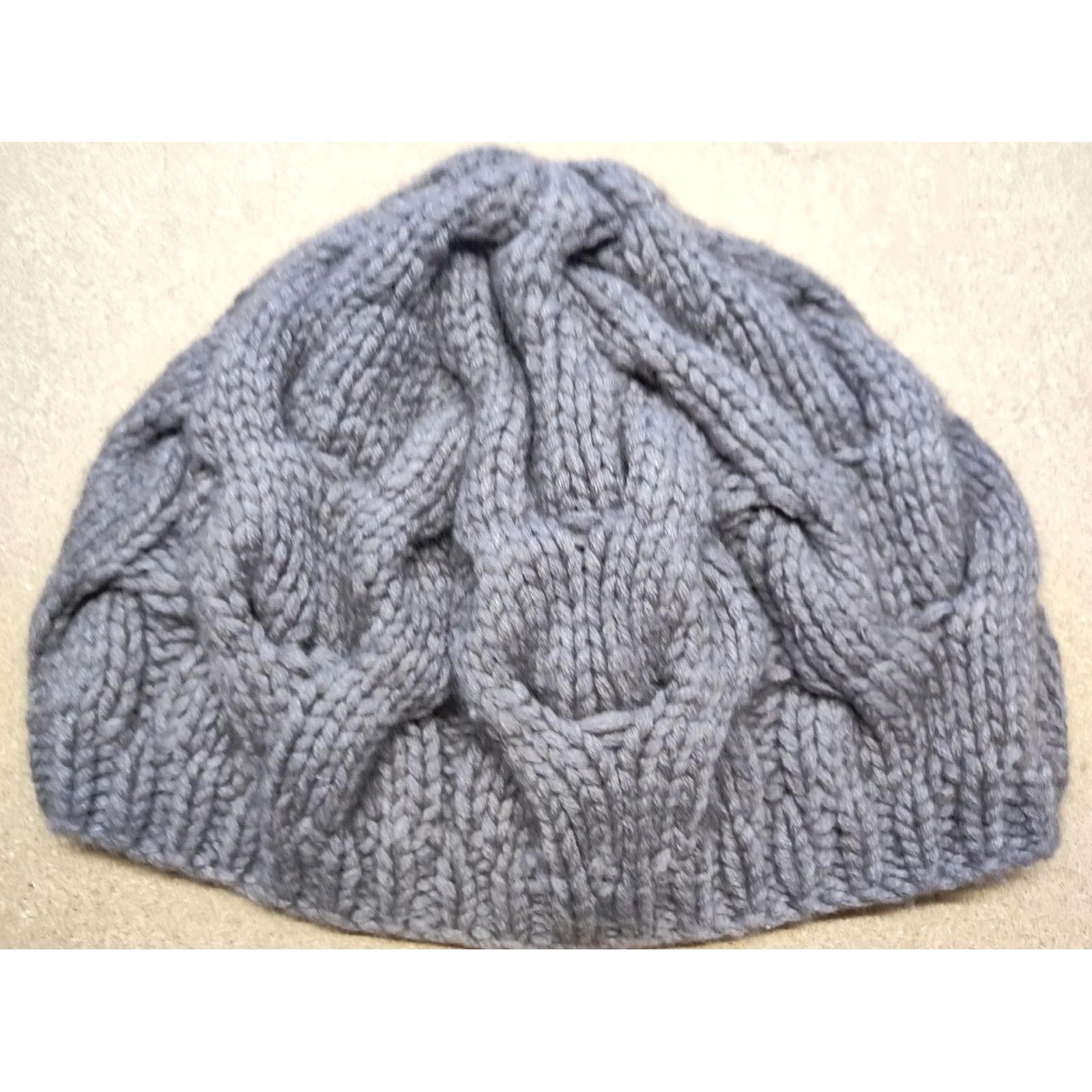 Vintage DTLM Don't Label Me Gray Beanie Hat Womens One Size Wool Cashmere Crochet Ladies Beanie Women Wool Blend Fall Winter Knit Hat Mens Womens Size ONE SIZE - 3 Thumbnail