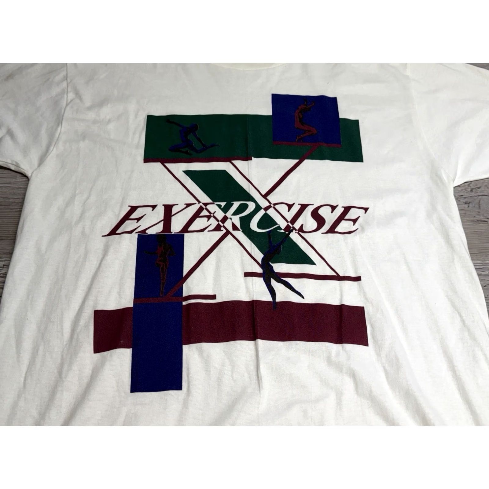 Anvil VINTAGE Anvil T-Shirt Workout Exercise Aerobics 90s Oversized XL White Graphic Print Logo Men Regular Crew Neck Short Sleeve USA Mens XS? Size US XL / EU 56 / 4 - 3 Thumbnail