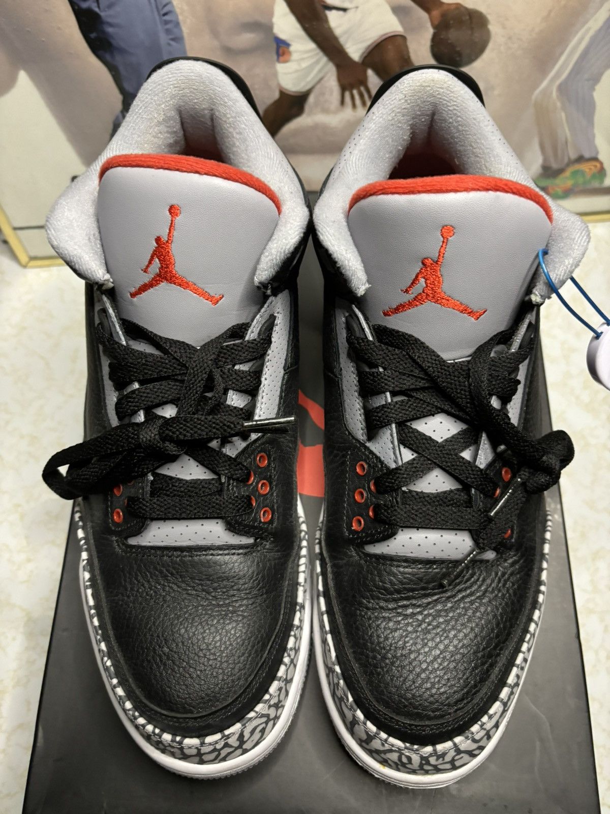 Jordan Brand Jordan 3 Retro Black Cement 2018 Size US 11 / EU 44 - 2 Thumbnail