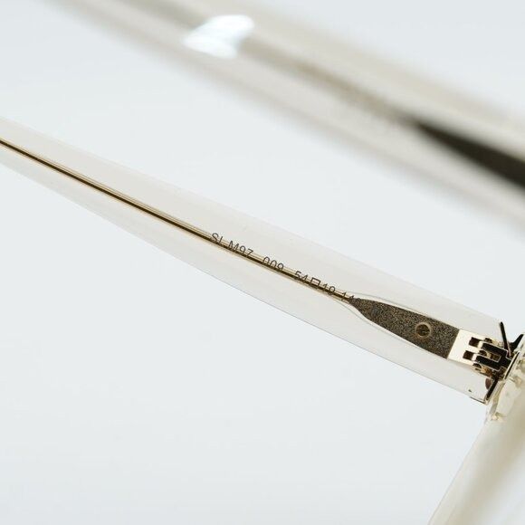 Saint Laurent Paris Saint Laurent SLM97 009 Eyeglasses Transparent Yellow 54mm Size ONE SIZE - 8 Thumbnail