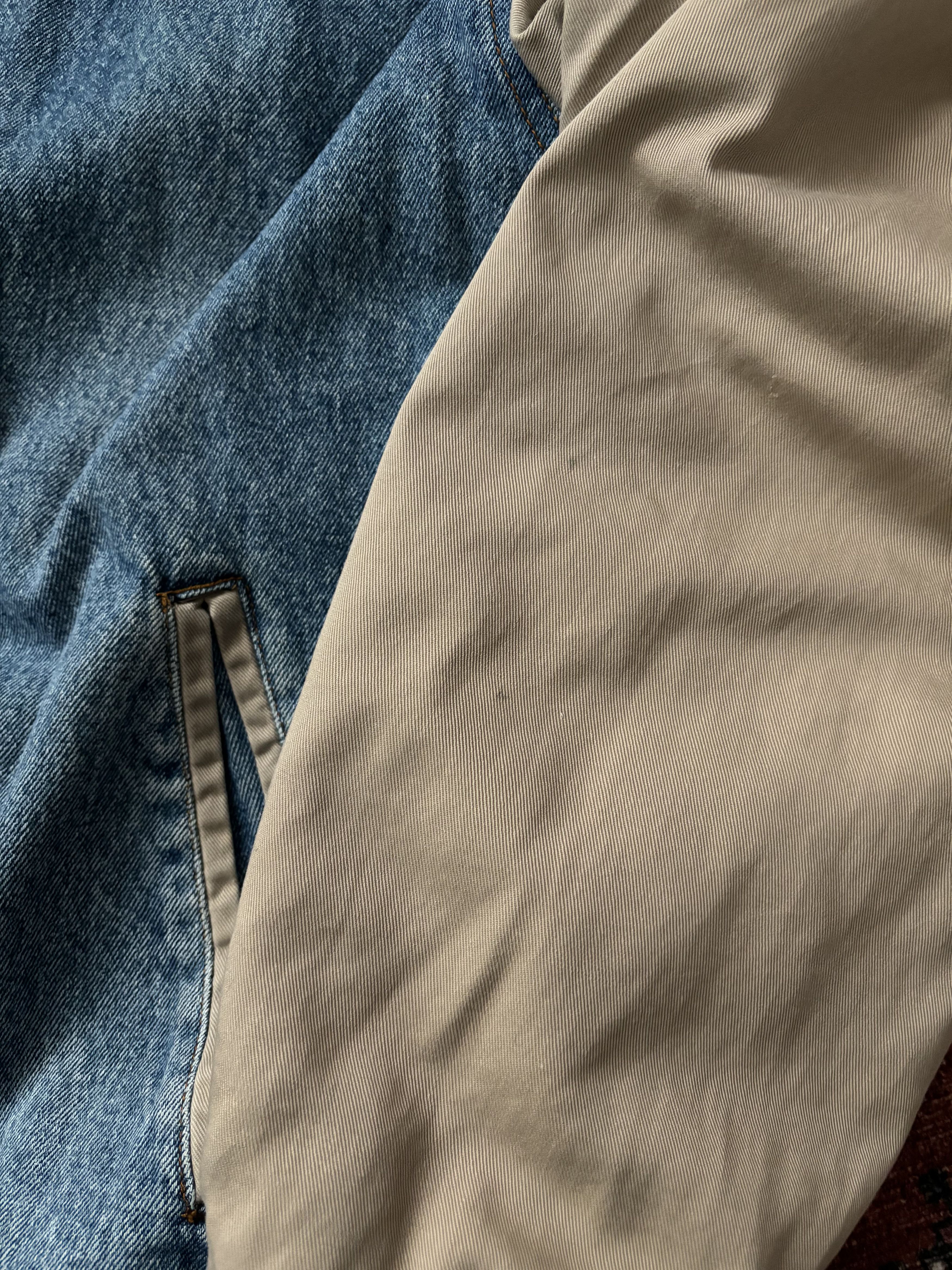 vintage denim varsity jacket