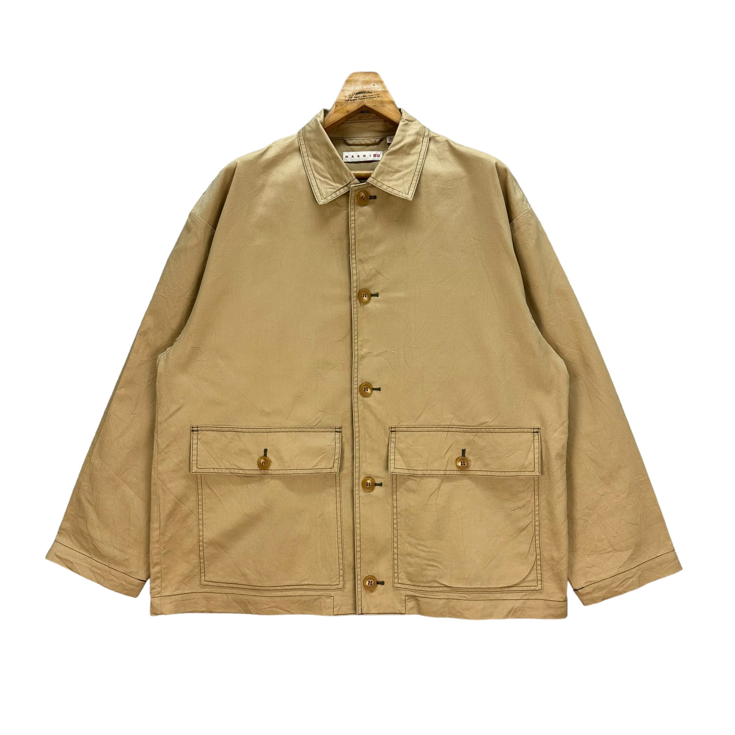 Marni × Uniqlo MARNI X UNIQLO WORK CHORE JACKET #7844-182 Size US XL / EU 56 / 4 - 1 Thumbnail