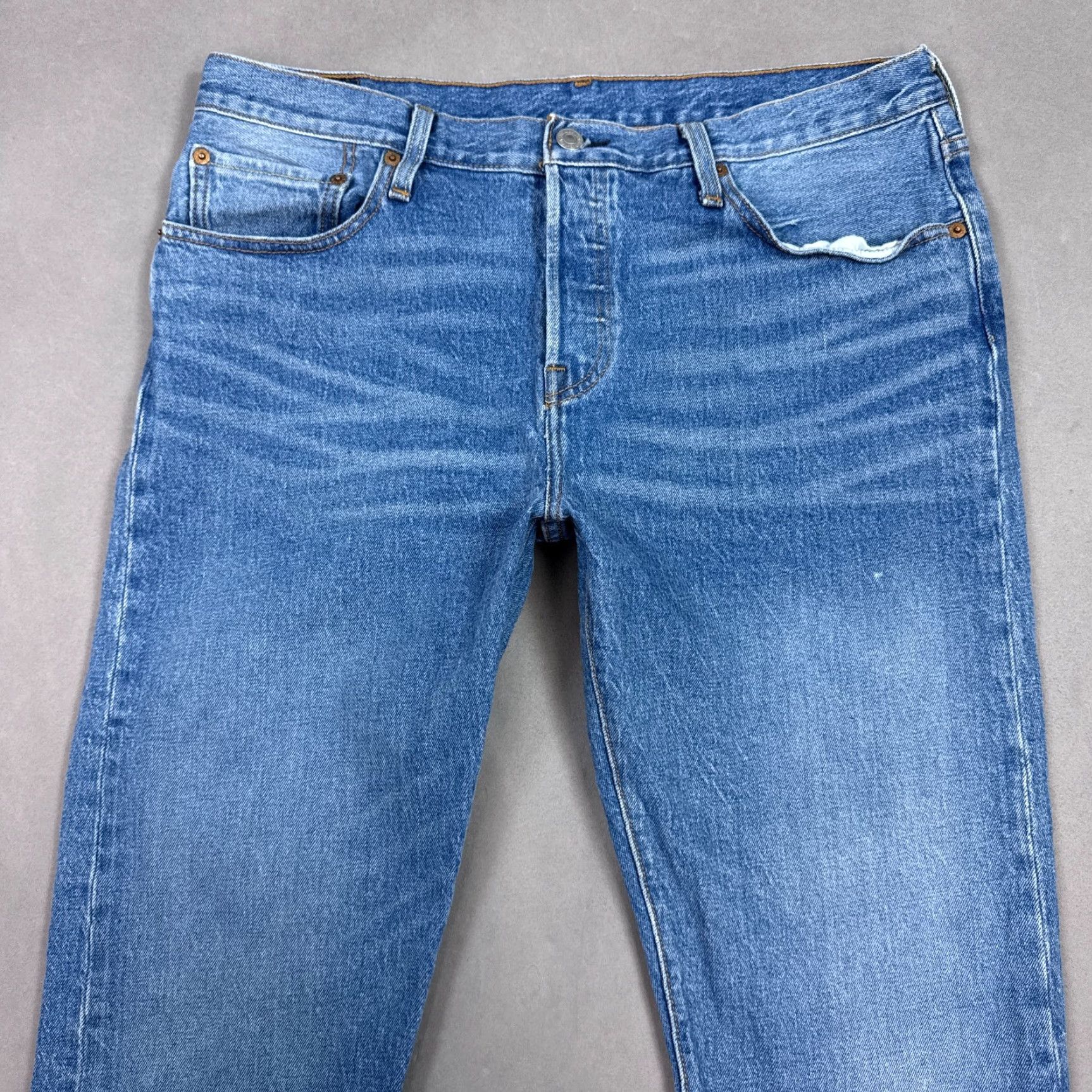 Levi's VINTAGE Levi's 501 Jeans Women Blue High Rise Denim Pant Button Fly 35x30 501 CT Series Womens Jeans Size 24" / US 00 / IT 34 - 3 Thumbnail