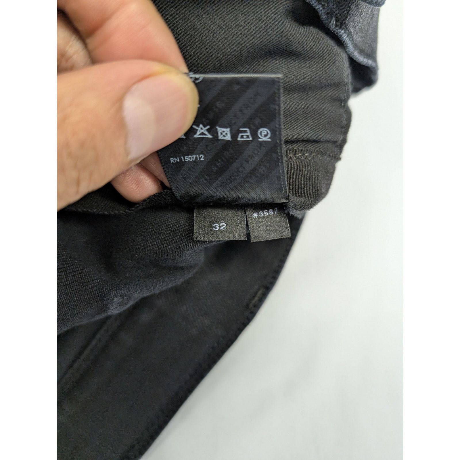 Amiri o1rshd1 Wes Lang Reaper Logo Jean in Aged Black Size US 32 / EU 48 - 16 Thumbnail