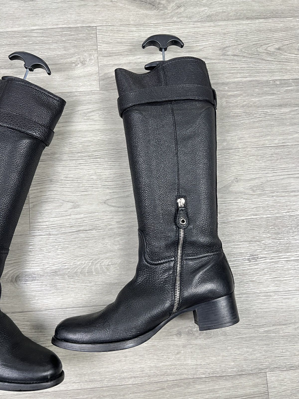 Car Shoe Car Shoe By Prada Biker Riding Knee High Boots Size US 9 / IT 39 - 7 Thumbnail