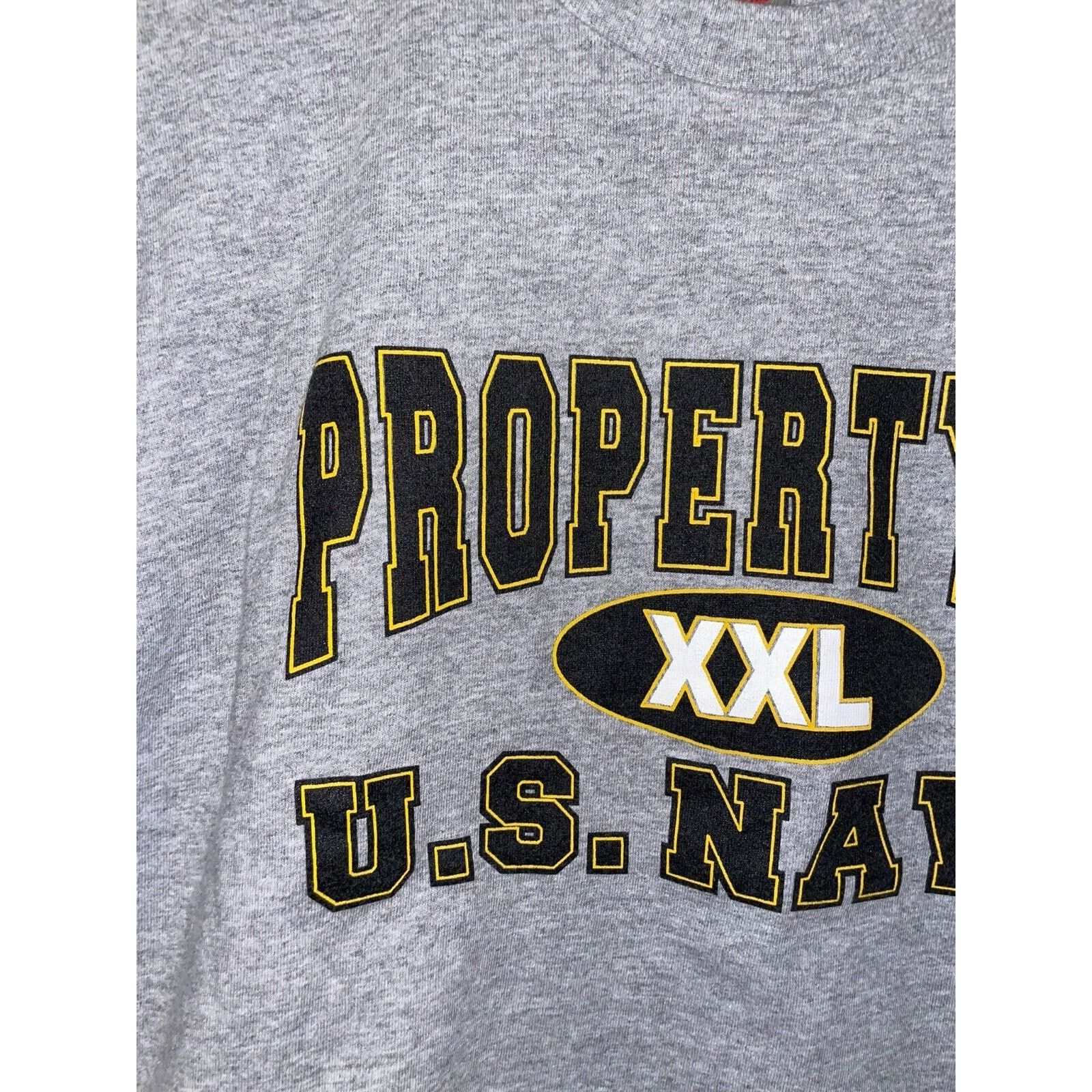 Fruit Of The Loom Vintage Womens Navy Crop Top Gray Shirt Tee Women Medium Size M / US 6-8 / IT 42-44 - 2 Thumbnail