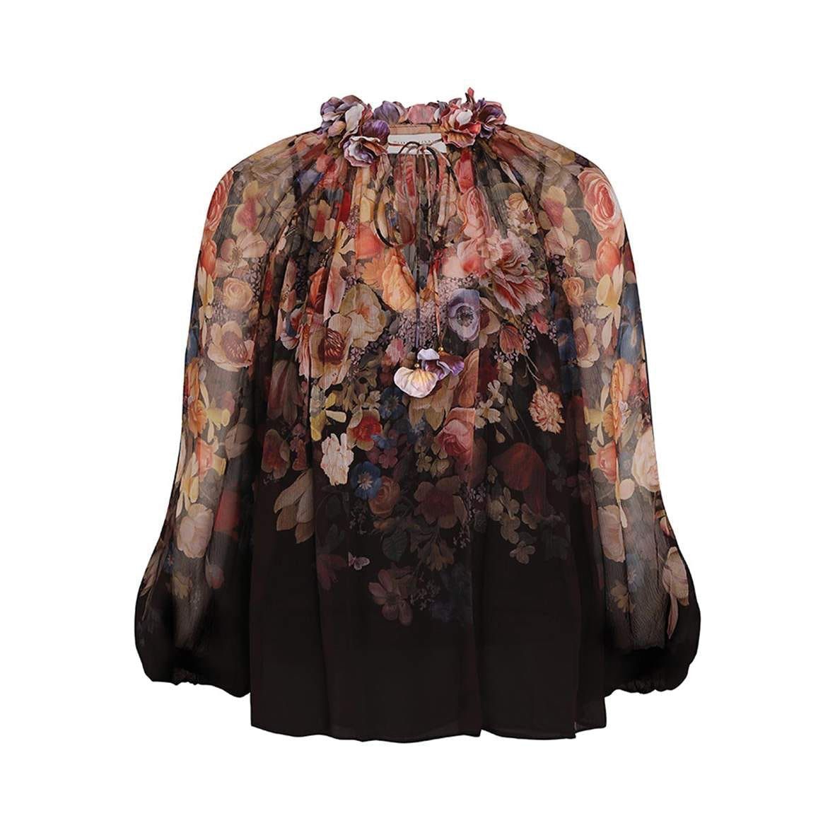 Zimmermann oc11z0325 Luminosity Floral Blouse in Multicolor Size M / US 6-8 / IT 42-44 - 1 Thumbnail