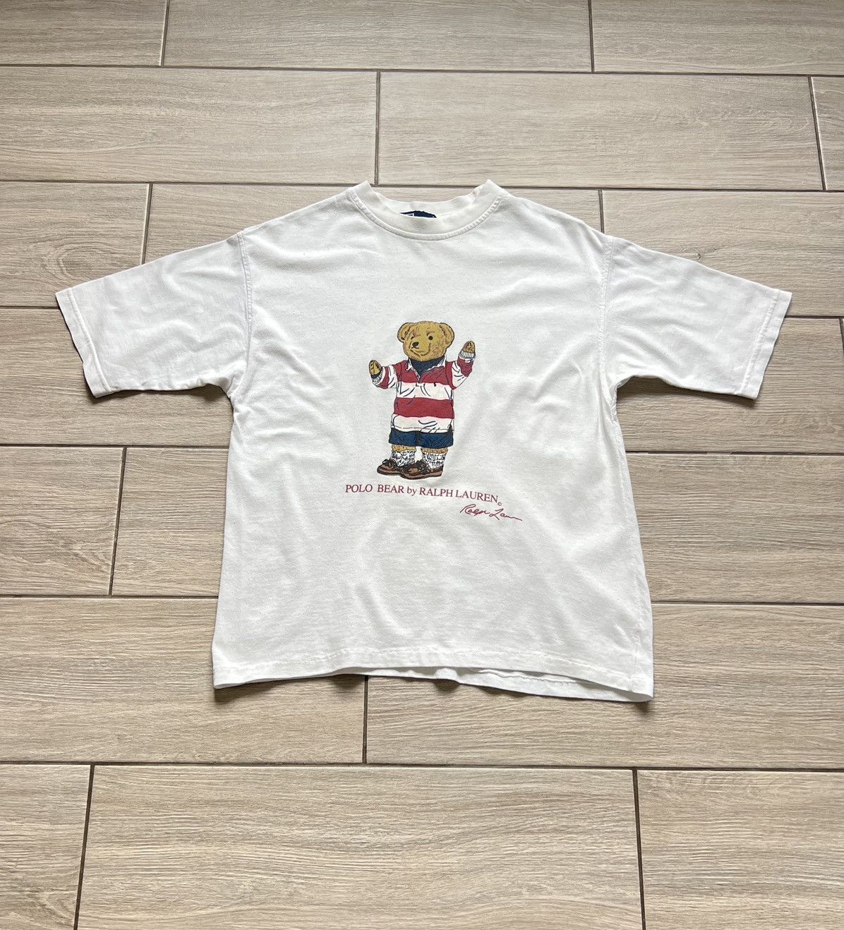 Polo Ralph Lauren × Vintage Vintage Polo Ralph Lauren Bear tee shirt Size US M / EU 48-50 / 2 - 3 Thumbnail