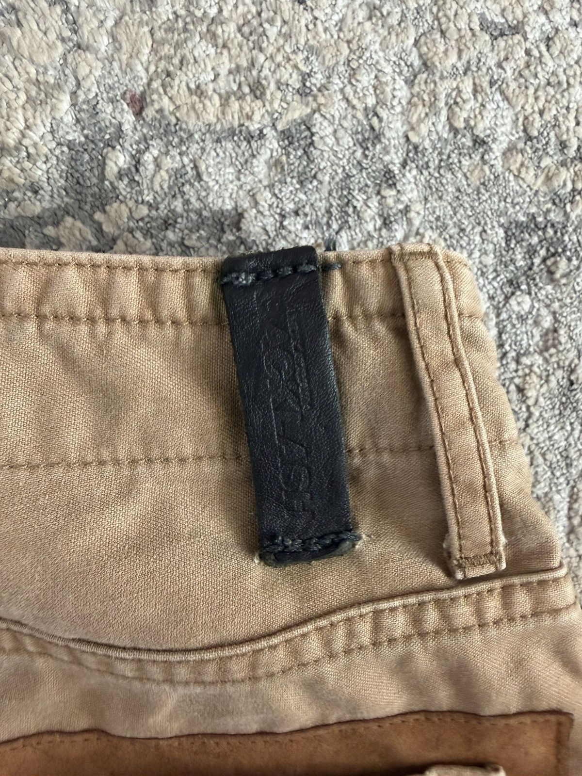 Isamu Katayama Backlash Suede Pocket Oil Stained Bootcut Pant Size US 29 - 11 Thumbnail