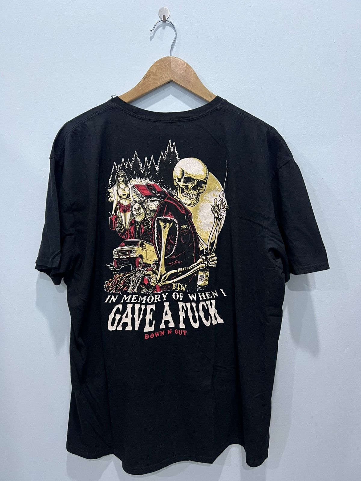 Other Down N Out Skull Black T-shirt Size US XXL / EU 58 / 5 - 1 Thumbnail