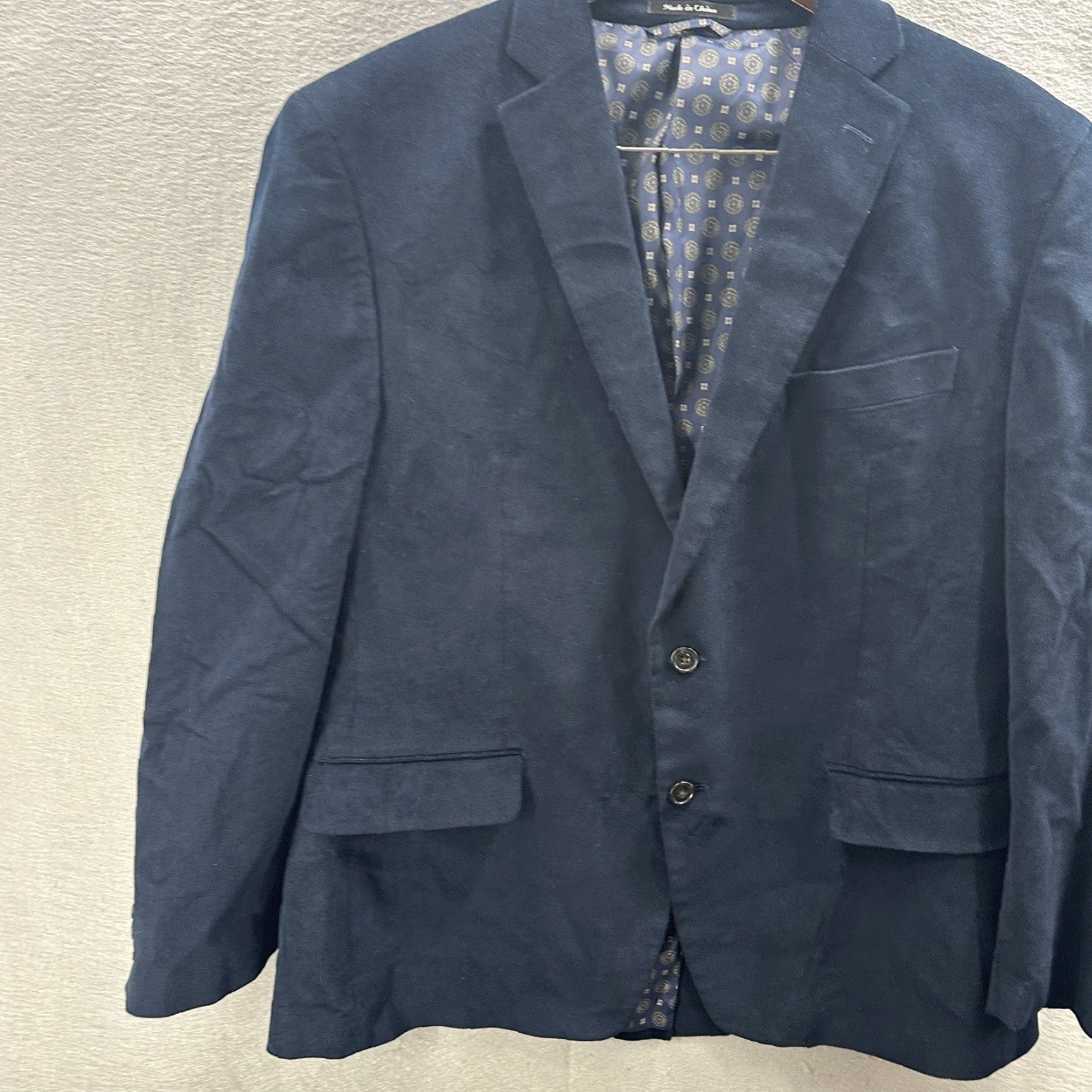 Ralph Lauren Lauren Ralph Lauren Blazer Jacket Mens 43R Navy Corduroy Elbow Patch Preppy Polo Shirt Size US XL / EU 56 / 4 - 3 Thumbnail