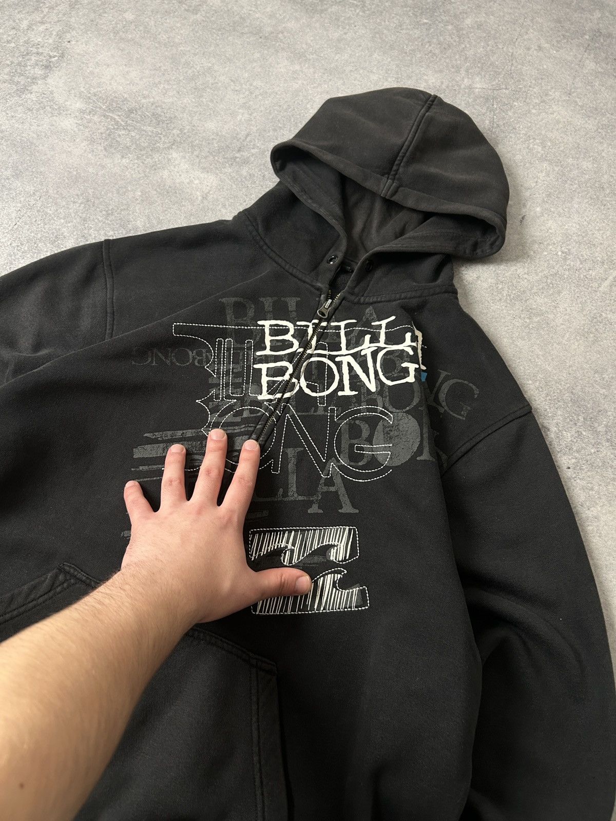 Billabong Vintage BillaBong distressed big logo zip-hoodies Size US L / EU 52-54 / 3 - 3 Thumbnail