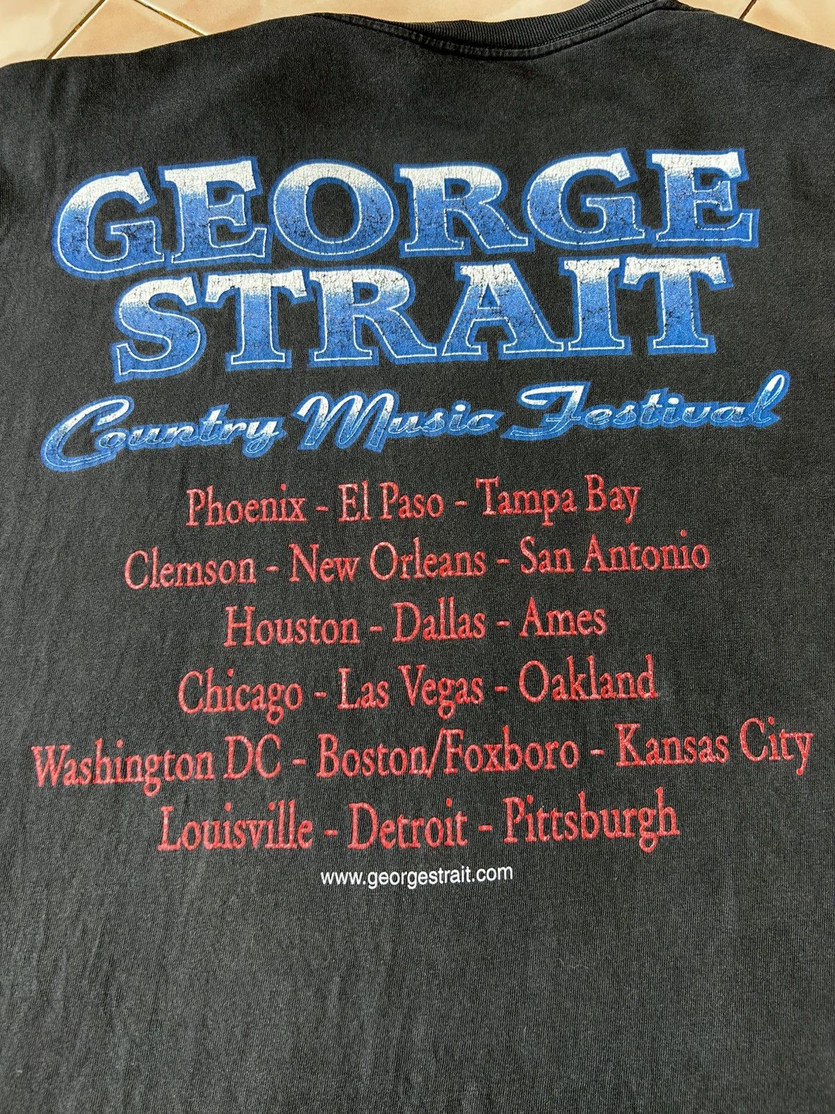 Band Tees Vintage Tultex George Strait Country Music Festival Size US XL / EU 56 / 4 - 4 Thumbnail