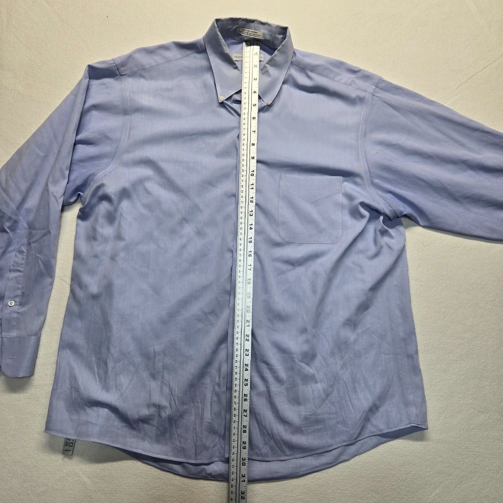 Geoffrey Beene Geoffrey Beene Shirt Button-Up Adults XL Blue Solid Long Sleeve Men’s 17.5 34/35 Size US XL / EU 56 / 4 - 6 Thumbnail