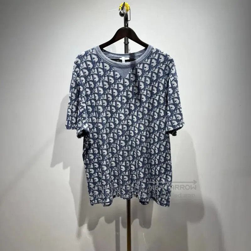 Dior Dior Blue Cotton Blend Men's T-Shirt XXL . Size US XXL / EU 58 / 5 - 1 Thumbnail
