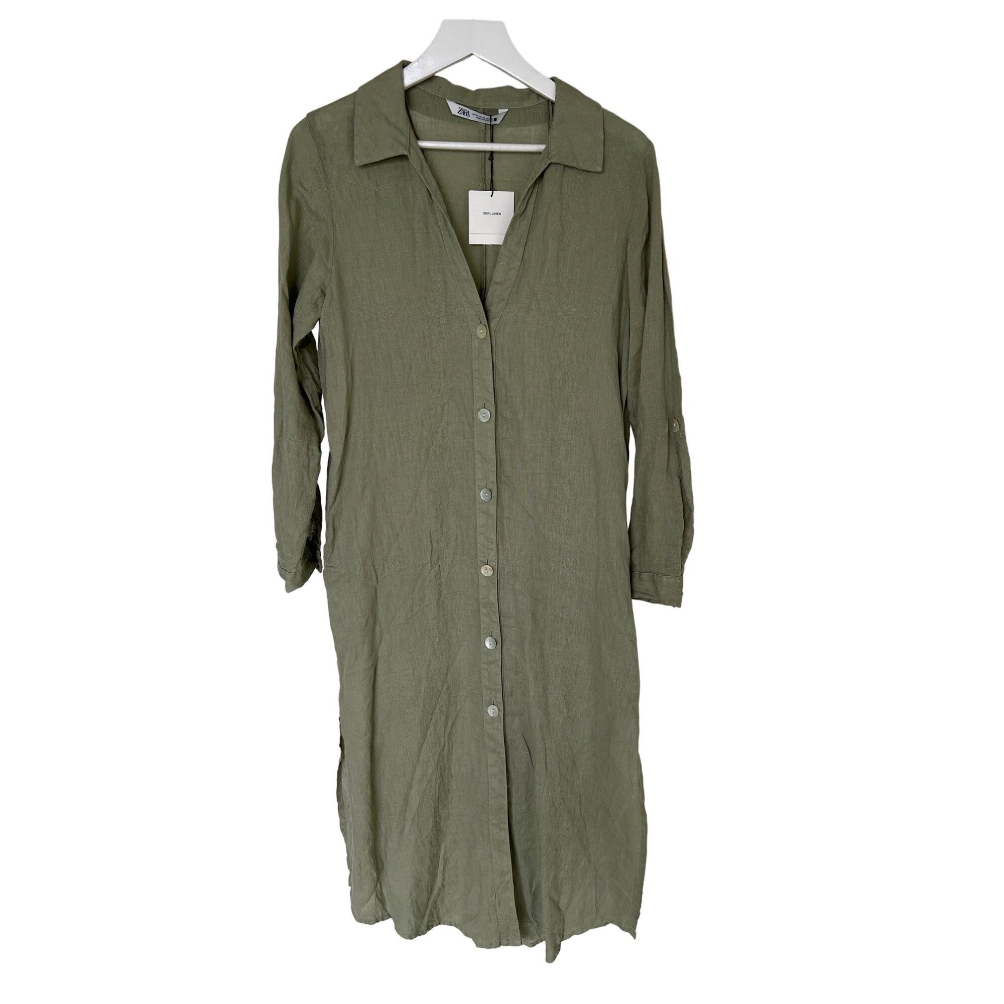 Zara Zara Linen Button Up Tunic Size XS / US 0-2 / IT 36-38 - 3 Thumbnail