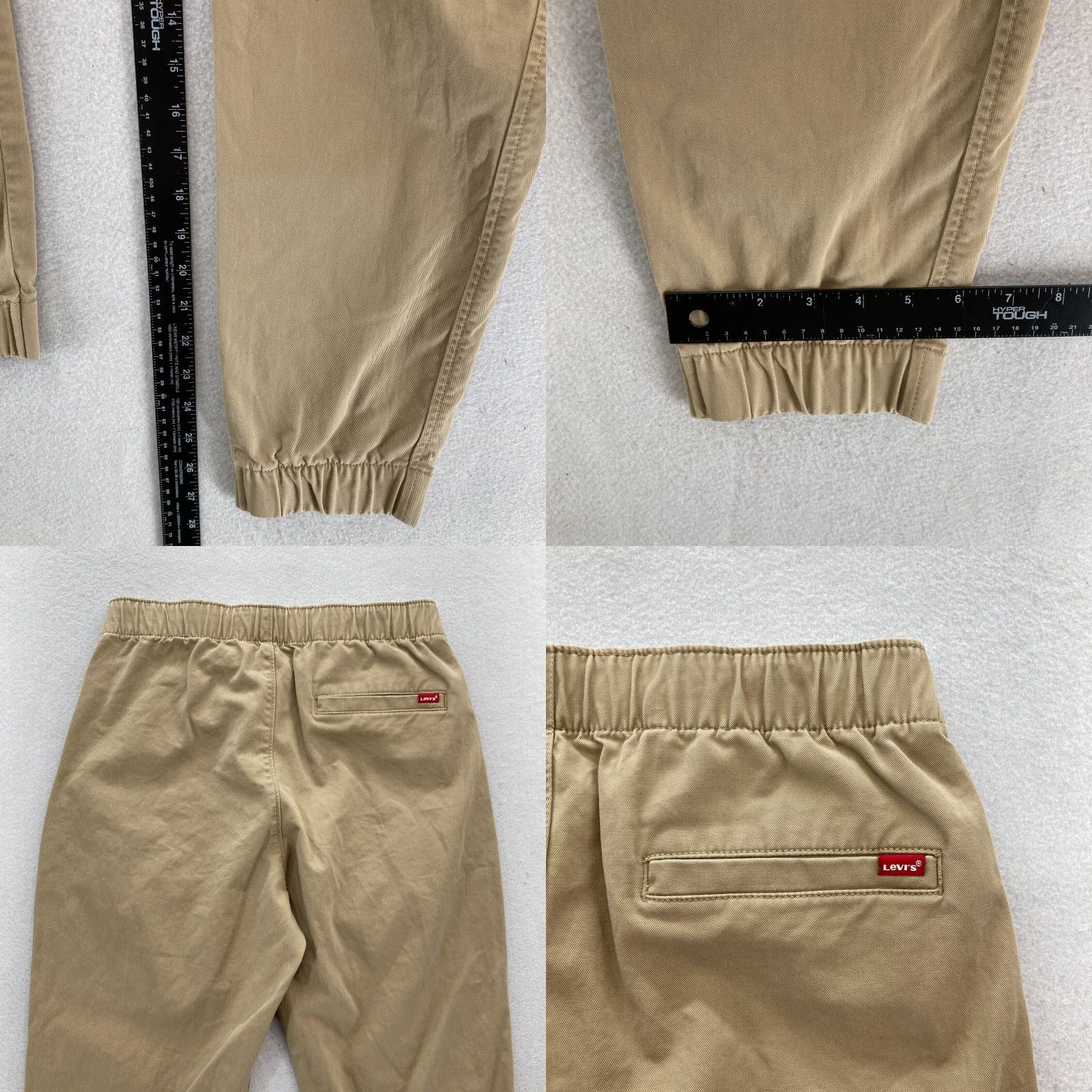 Levi's Levi's XX Chino Jogger Pants Mens Small Khaki Beige Stretch Tapered Drawstring Enhanced for Everyday Wear Size US 29 - 9 Thumbnail