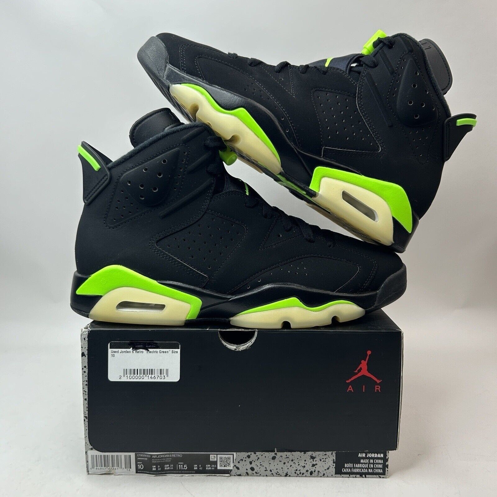 Jordan Brand Nike Shoes Air Jordan 6 Retro “Electric Green” CT8529-003 Size US 10 / EU 43 - 1 Thumbnail