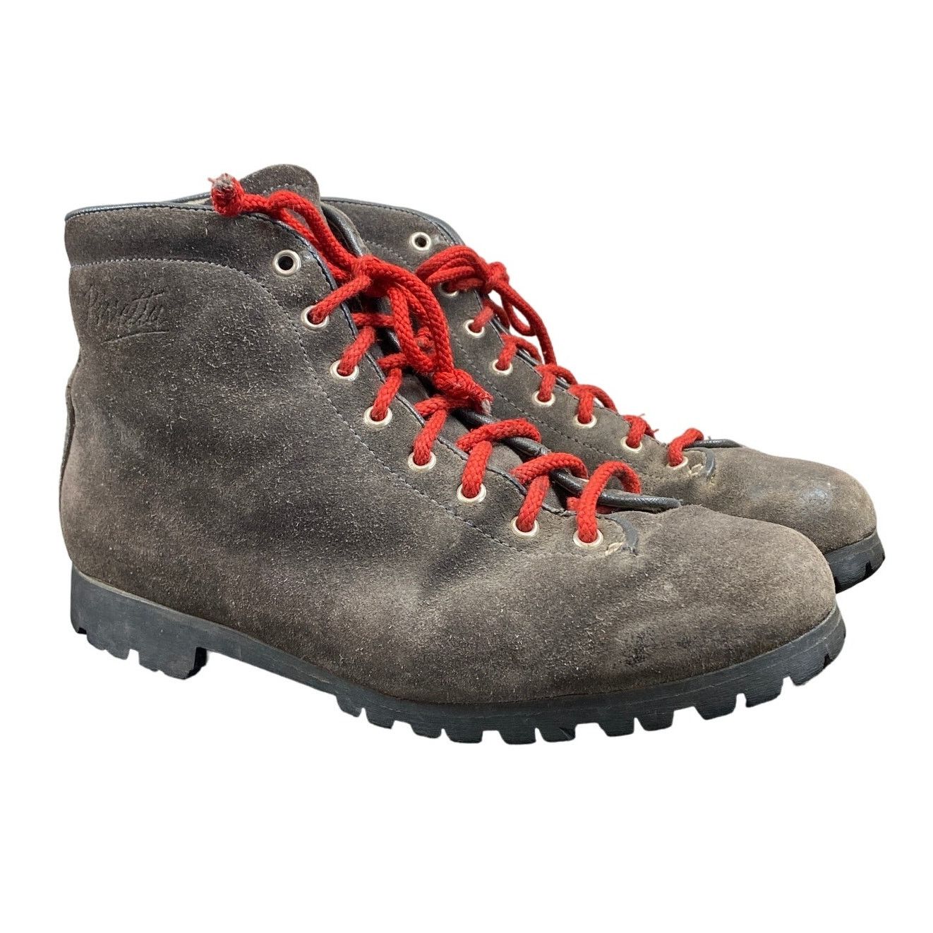 image of Vintage Red Lace Hiking Boots Pivetta Men's 9.5 in Brown
