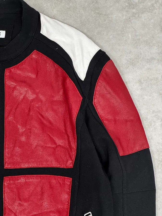 Dirk Bikkembergs 2000s Dirk Bikkembergs Mondrian Leather Color-Block Biker Leather Jacket Size US M / EU 48-50 / 2 - 8 Thumbnail
