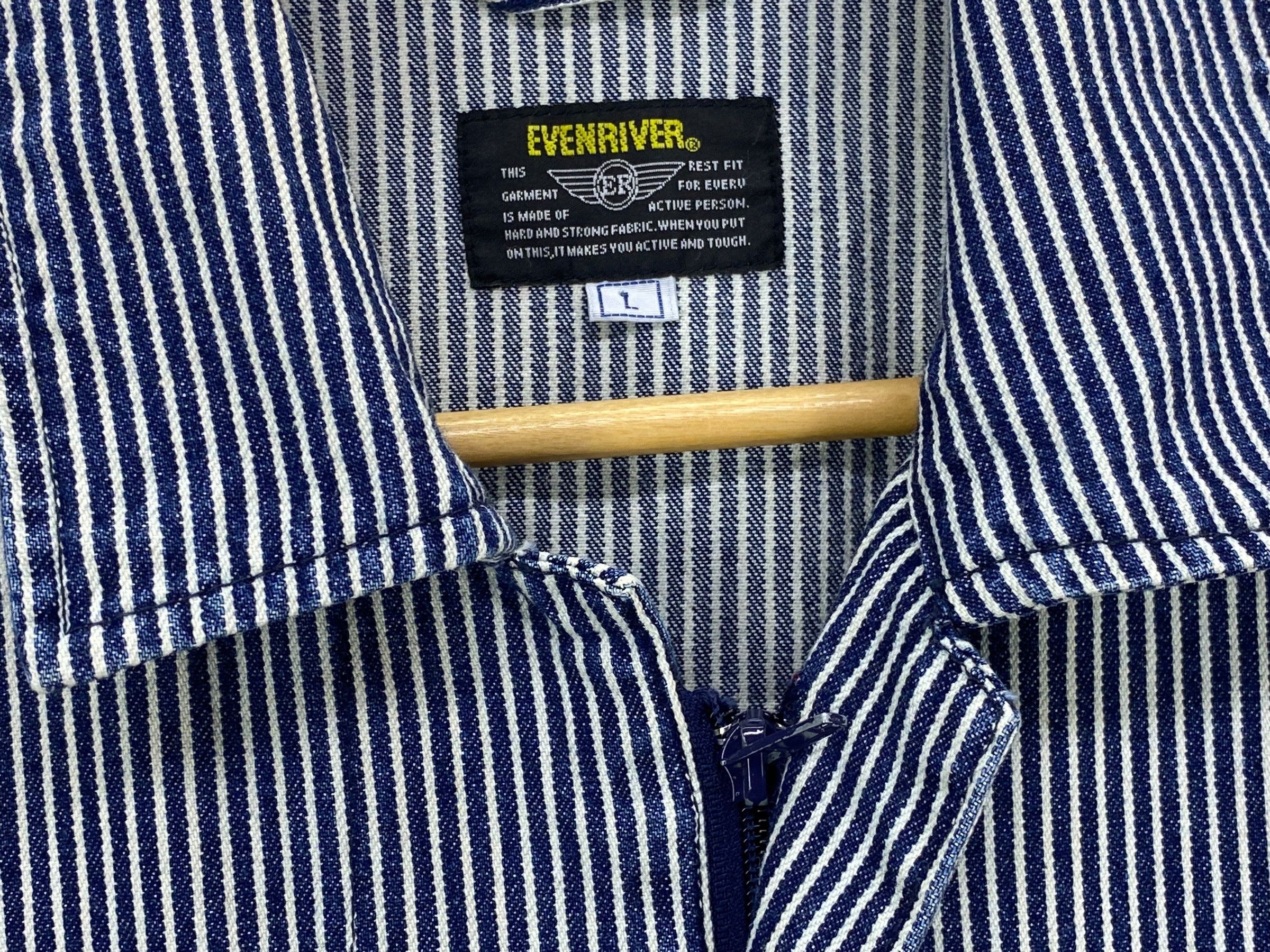 Vintage Evenriver Hickory Stripes Coverall Jumpsuit Size US 41 - 9 Thumbnail