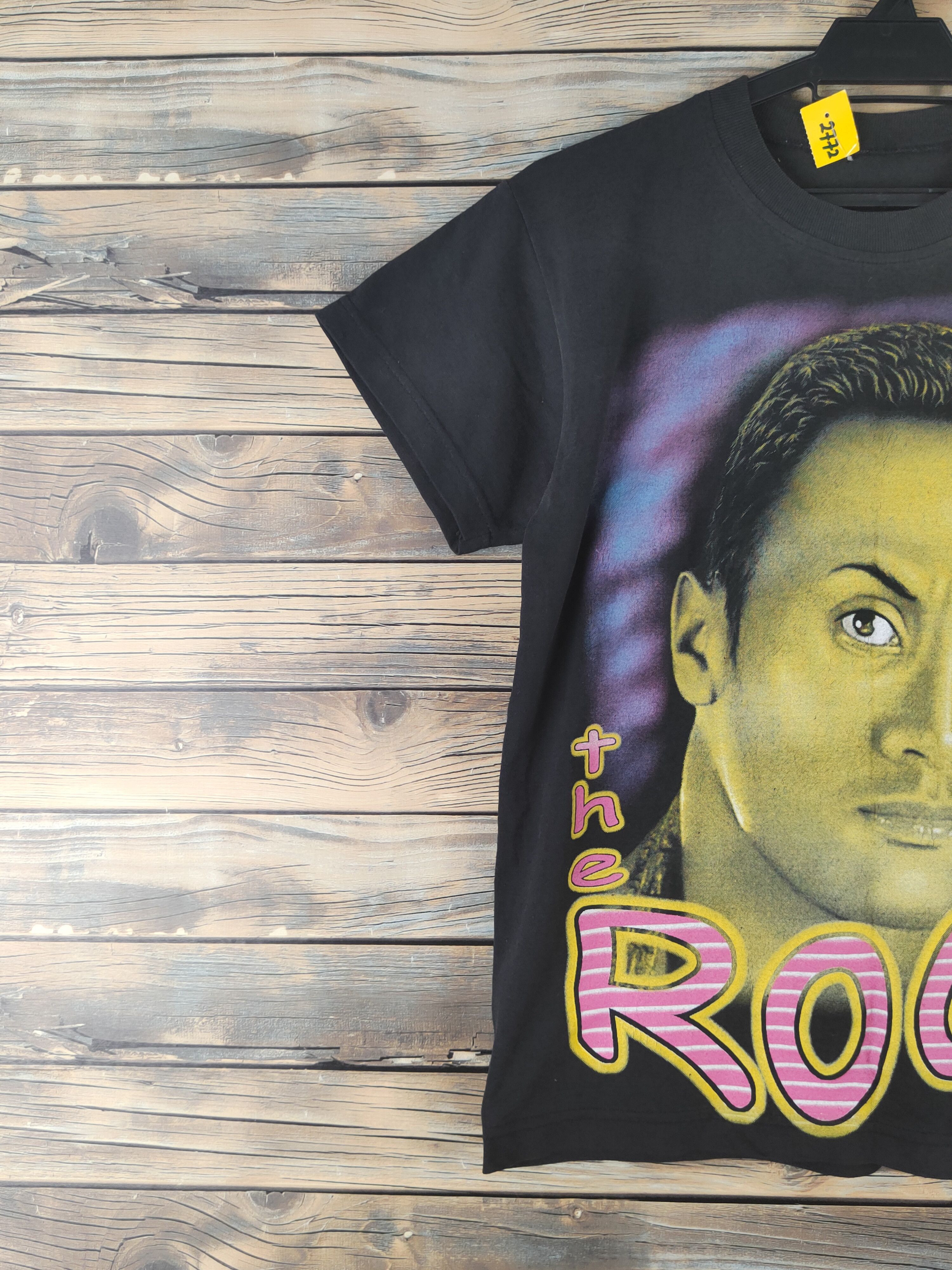 WWF DL vintage wwf Black The Rock Short Sleeve T-shirt #2772 Size US S / EU 44-46 / 1 - 4 Thumbnail