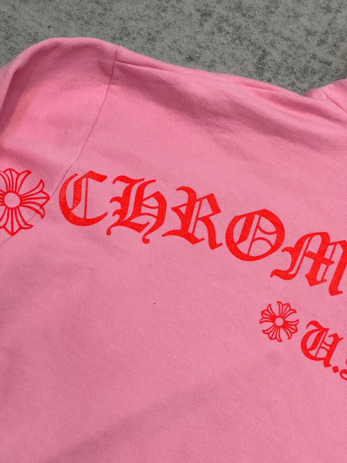 Chrome Hearts Chrome Hearts USA Script Logo Pink Pullover hoodie Size L / US 10 / IT 46 - 4 Thumbnail