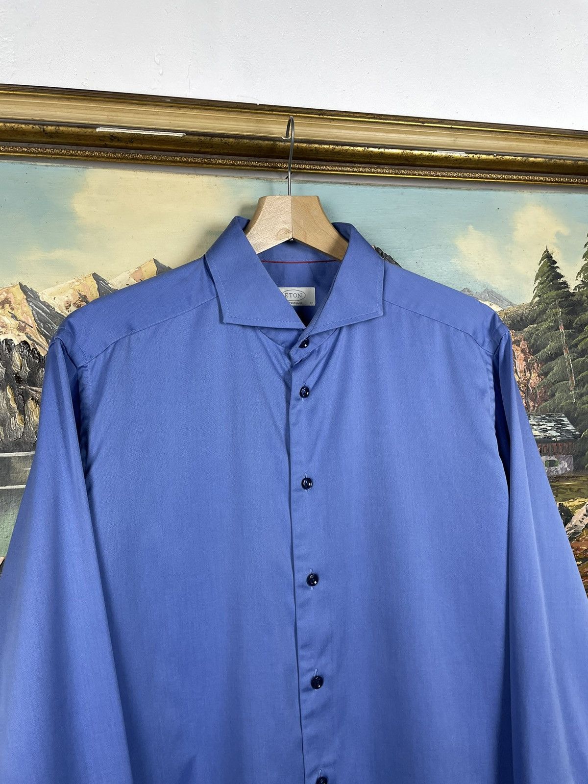 Eton Eton Blue Button Ups Shirt Old Money Luxury Designer Premium Size US XL / EU 56 / 4 - 5 Thumbnail