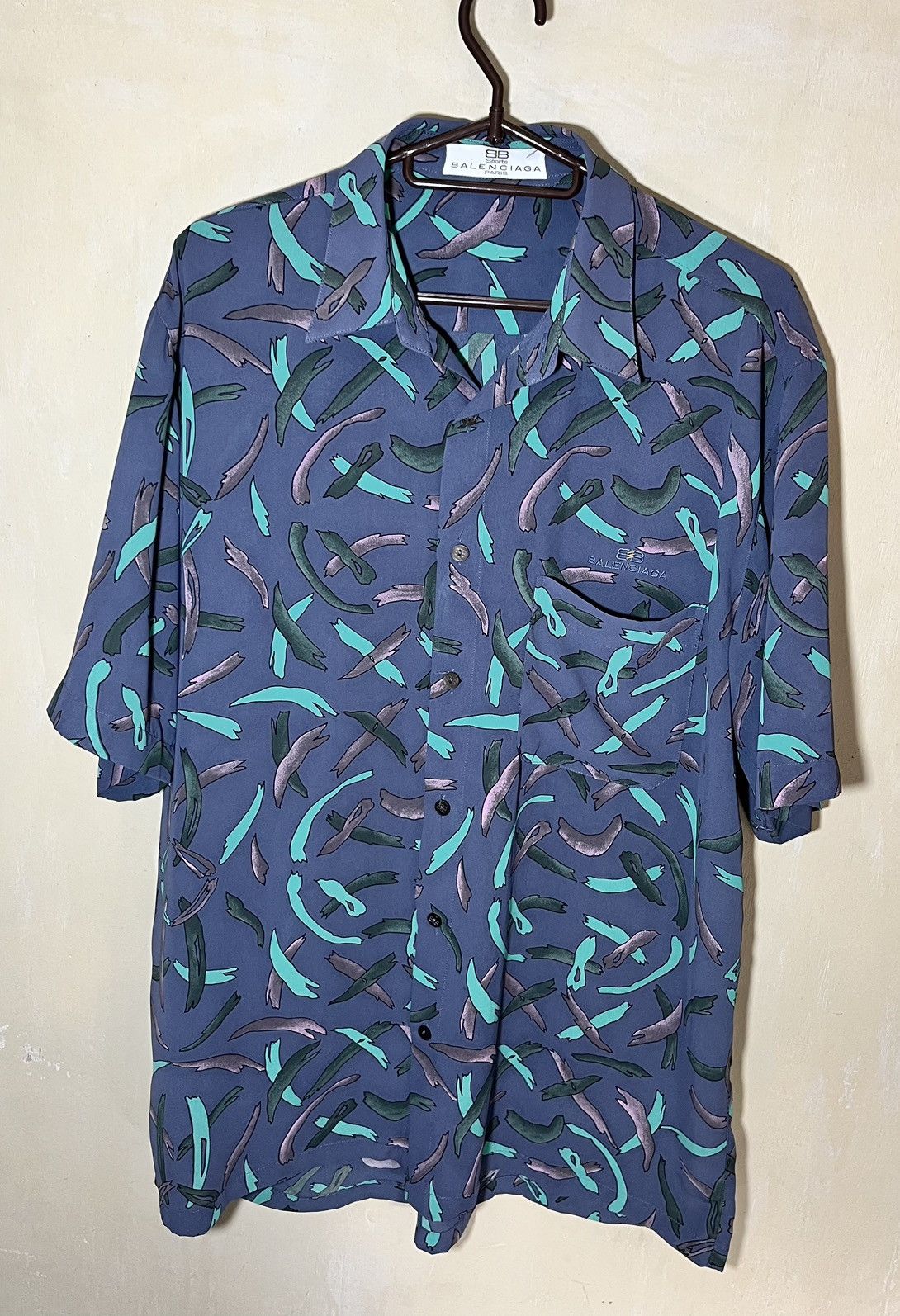 Balenciaga Vintage Balenciaga All Over Print Polo Size US L / EU 52-54 / 3 - 1 Thumbnail