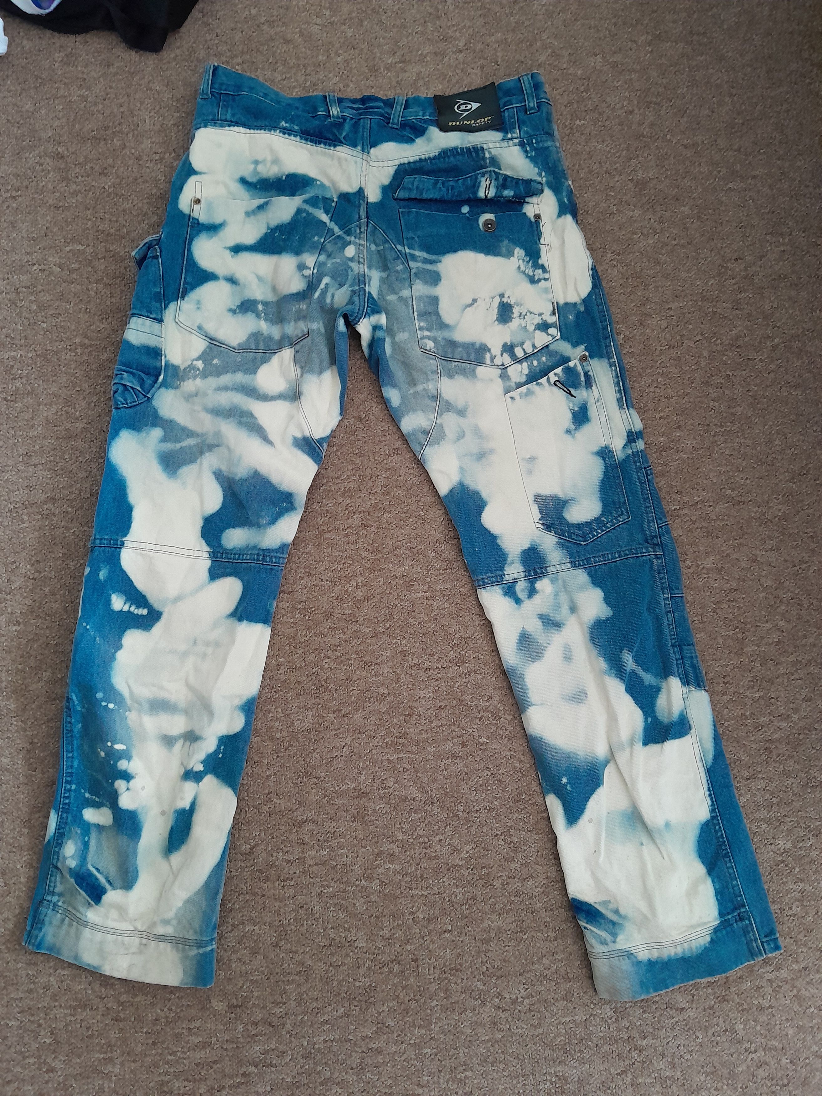 Dunlop Dunlop Punk Bleached Denim Cargo Swag Style Size US 36 / EU 52 - 3 Thumbnail
