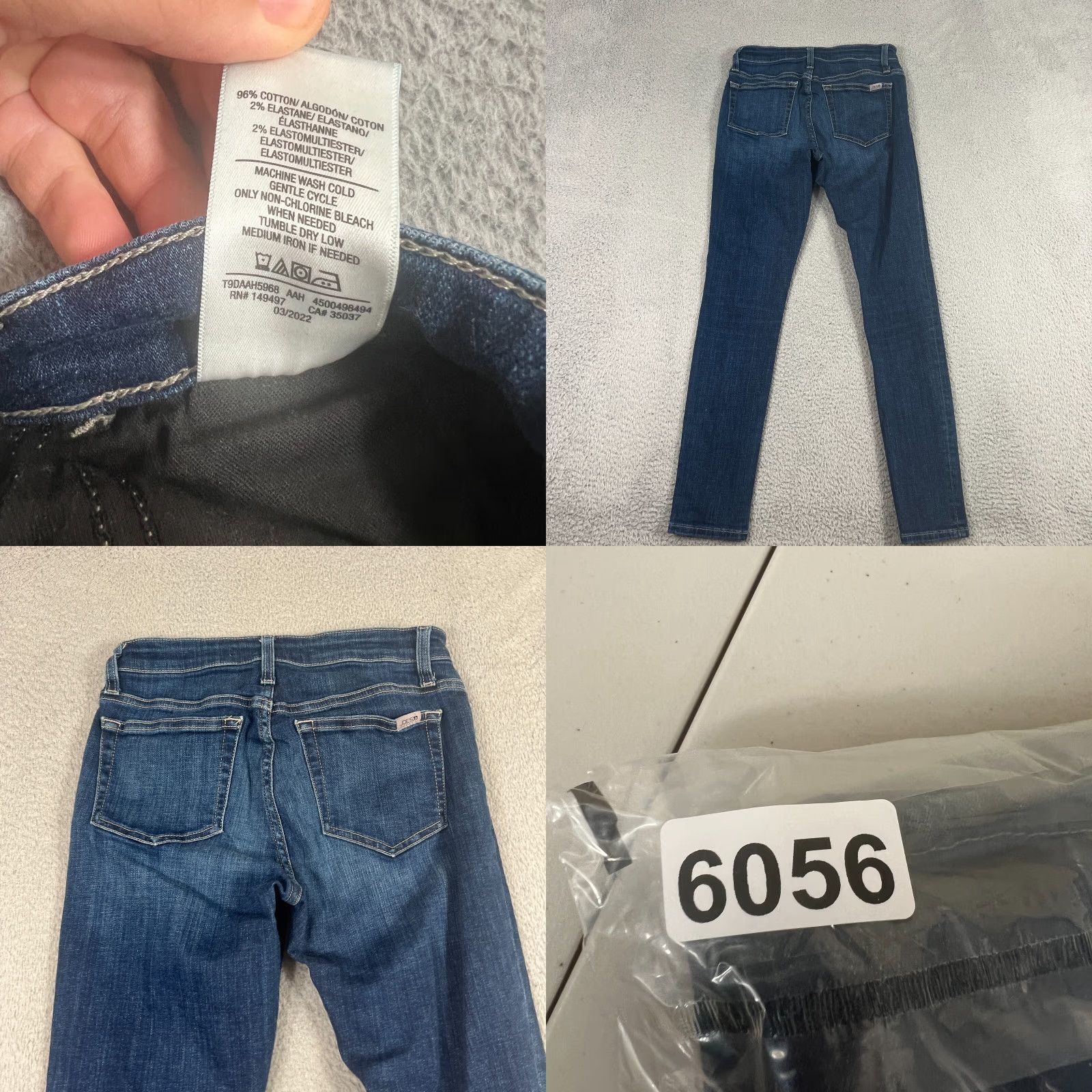 Denime Joe's Womens Jeans Slim Skinny Denim 27 Regular Low Rise Blue Stretch Pockets 29 Inseam Size 27" / US 4 / IT 40 - 8 Thumbnail