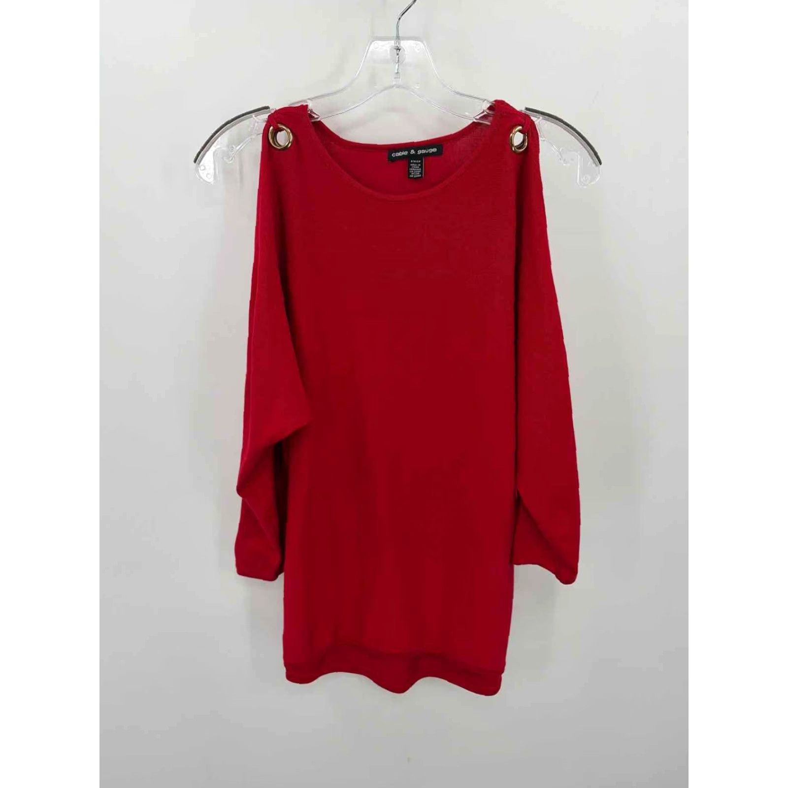 Vintage Pre-Owned Cable & Gauge Red Size Small Sweater Size S / US 4 / IT 40 - 2 Thumbnail