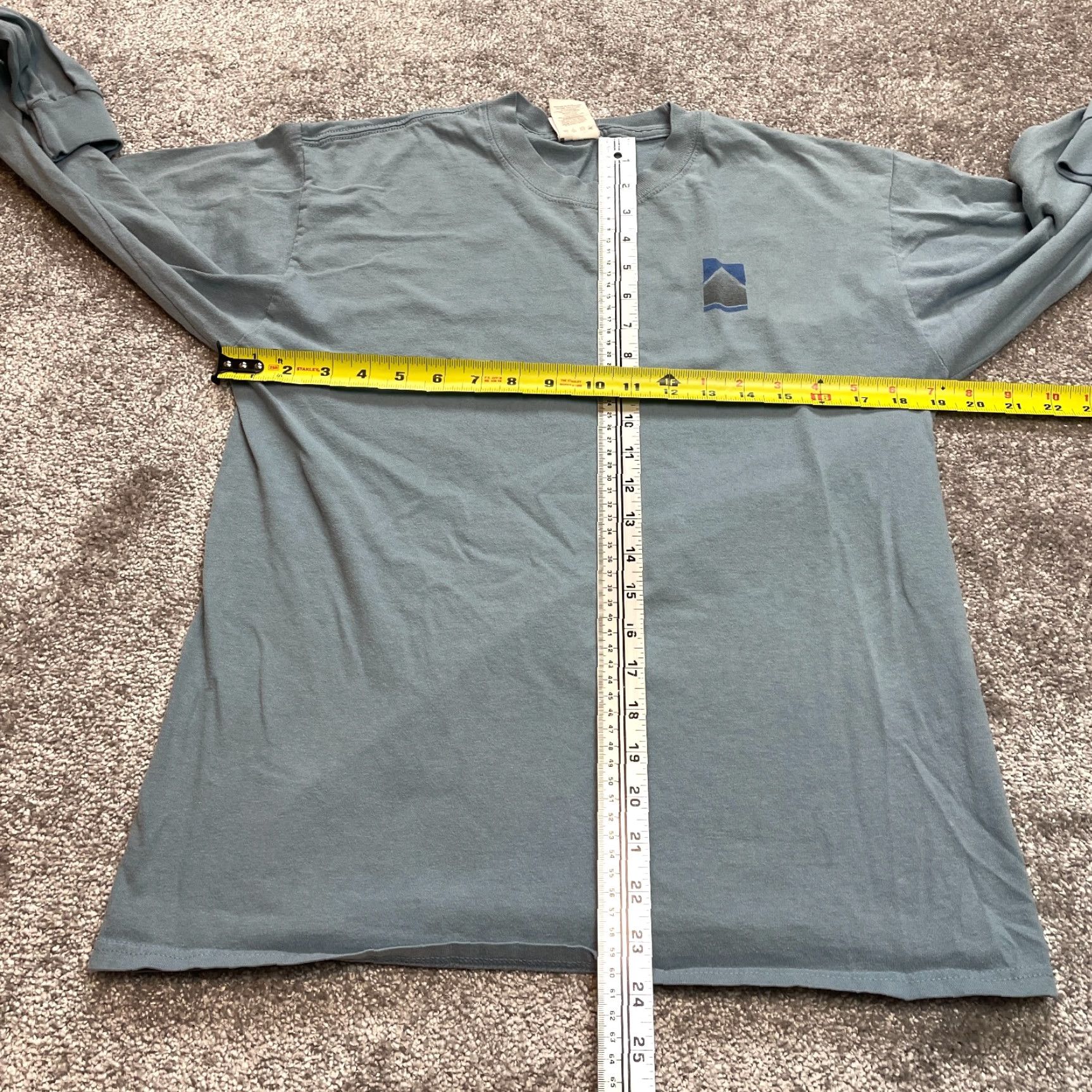 Hanes Hanes Beeft T Shirt Adult Medium Blue Long Sleeve Crew Neck Logo Graphic Tee Men Regular Fit Size US M / EU 48-50 / 2 - 6 Thumbnail