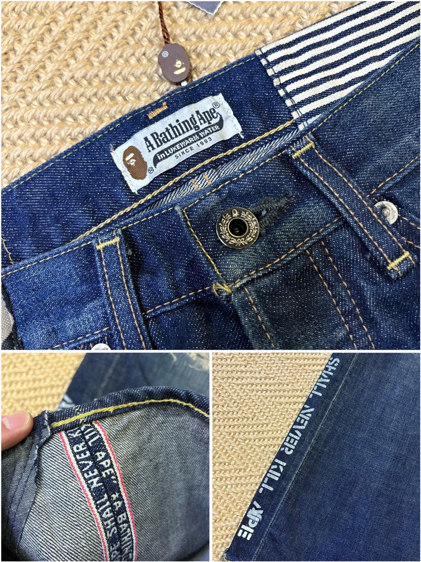 Bape BAPE TYPE2 DAMAGE DENIM ZOZO EXCLUSIVE WASHED PATCH JEANS S Size US 29 - 6 Thumbnail