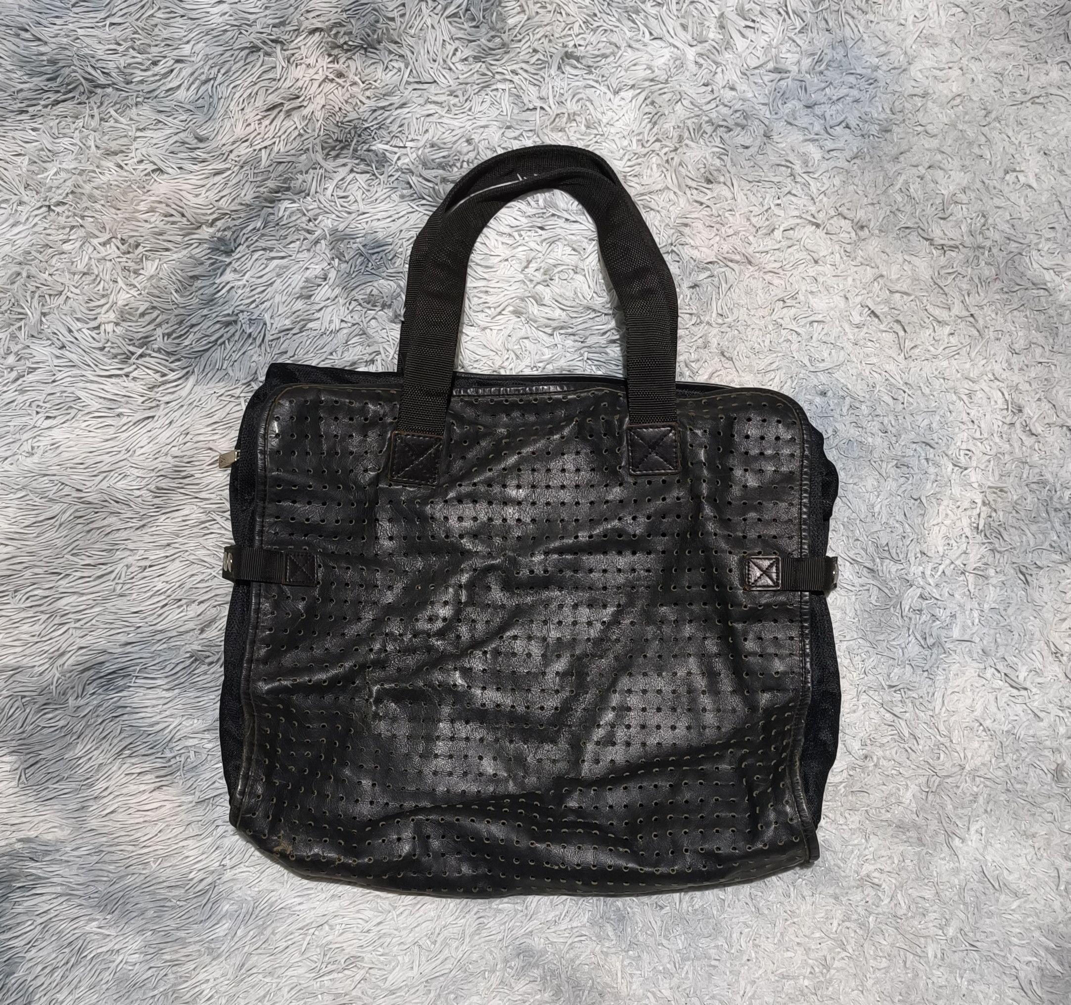 Issey Miyake Vintage Issey Miyake Perforated Dot Pattern Leather Bag Size ONE SIZE - 1 Thumbnail