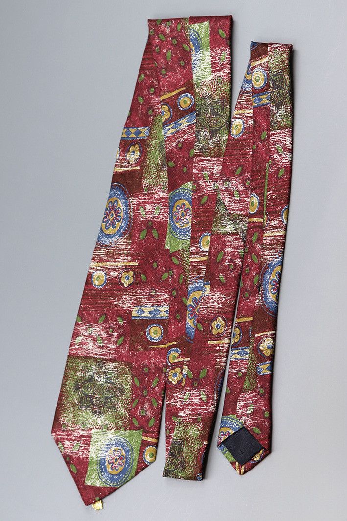 Other Vintage ALPI Silk Tie – Abstract Pattern with Metal Charm Size ONE SIZE - 7 Thumbnail