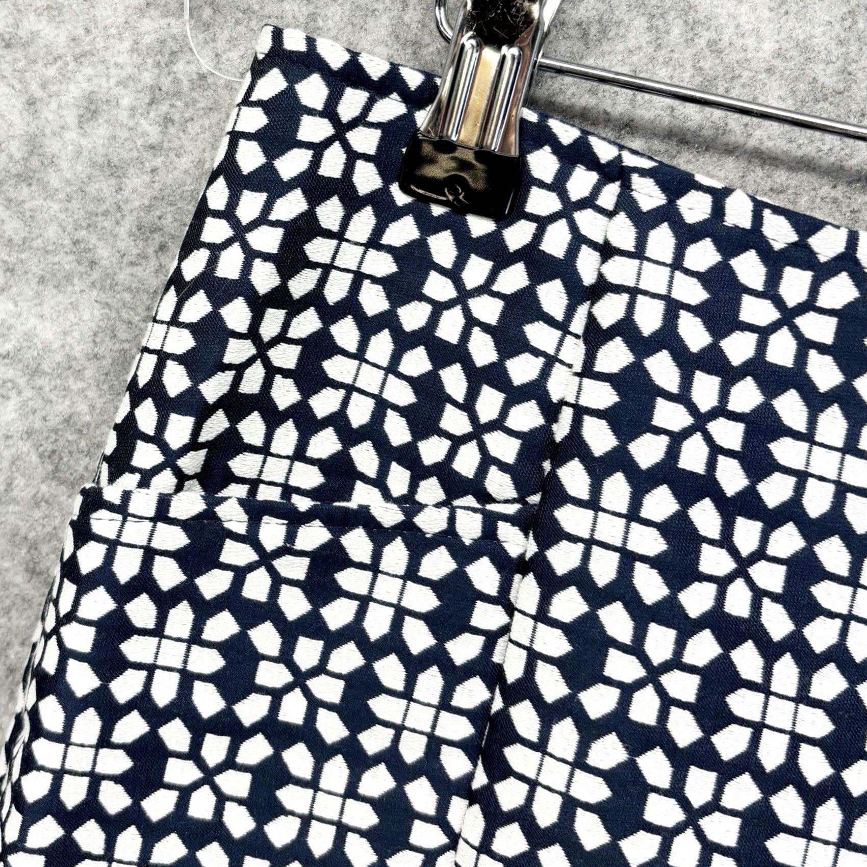 NEXT Next Mini Skirt UK8 - Navy White Geometric Pattern - New with Tags (BNWT) Size 30" / US 8 / IT 44 - 4 Thumbnail